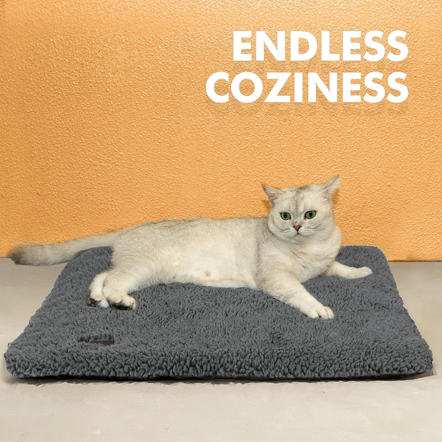 Self Warming Cat Bed Self Heating Cat Dog Mat 24 X 18 Inch Extra Warm Thermal Pet Pad for Indoor Outdoor Pets with Removable Cover Non-Slip Bottom Washable Non Electric