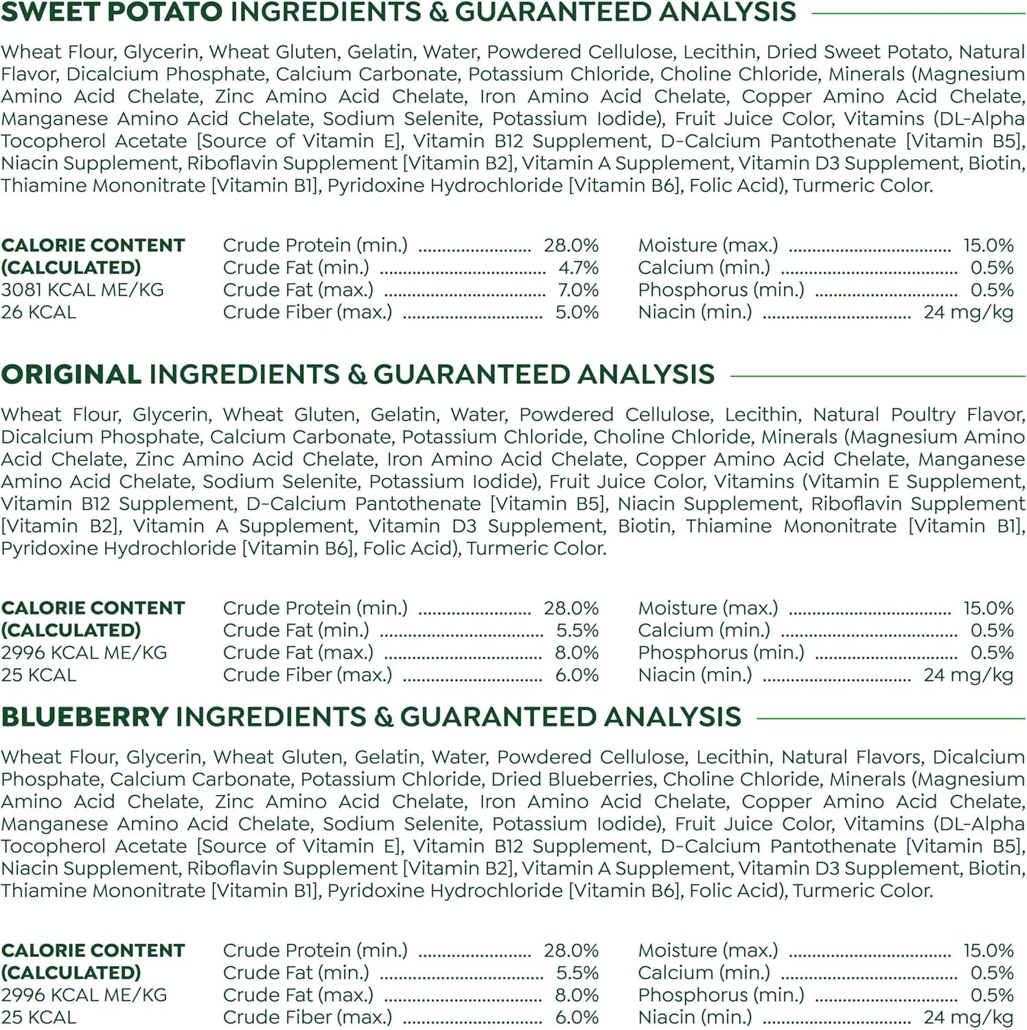 Teenie Dental Dog Treats 3-Flavor Variety Pack, (3) 12 Oz. Pouches, 129 Total Treats