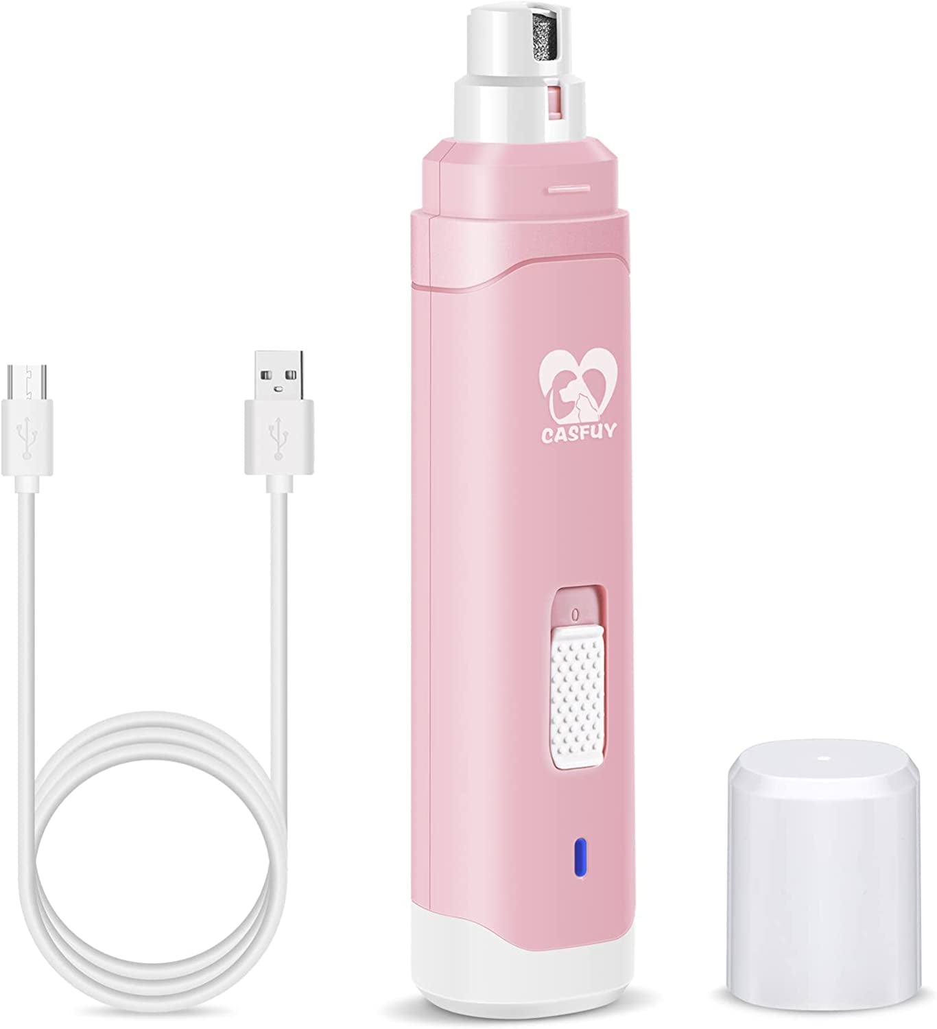 Dog Nail Grinder Upgraded - Professional 2-Speed Electric Rechargeable Pet Nail Trimmer Painless Paws Grooming & Smoothing for Small Medium Large Dogs & Cats