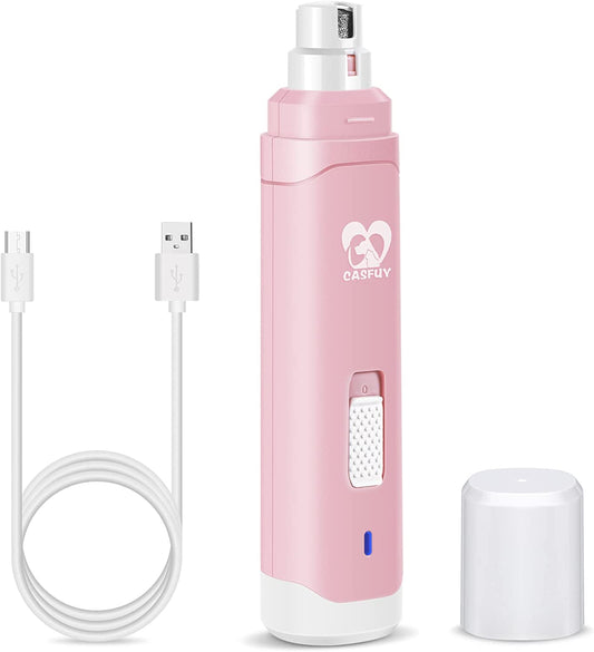 Dog Nail Grinder Upgraded - Professional 2-Speed Electric Rechargeable Pet Nail Trimmer Painless Paws Grooming & Smoothing for Small Medium Large Dogs & Cats