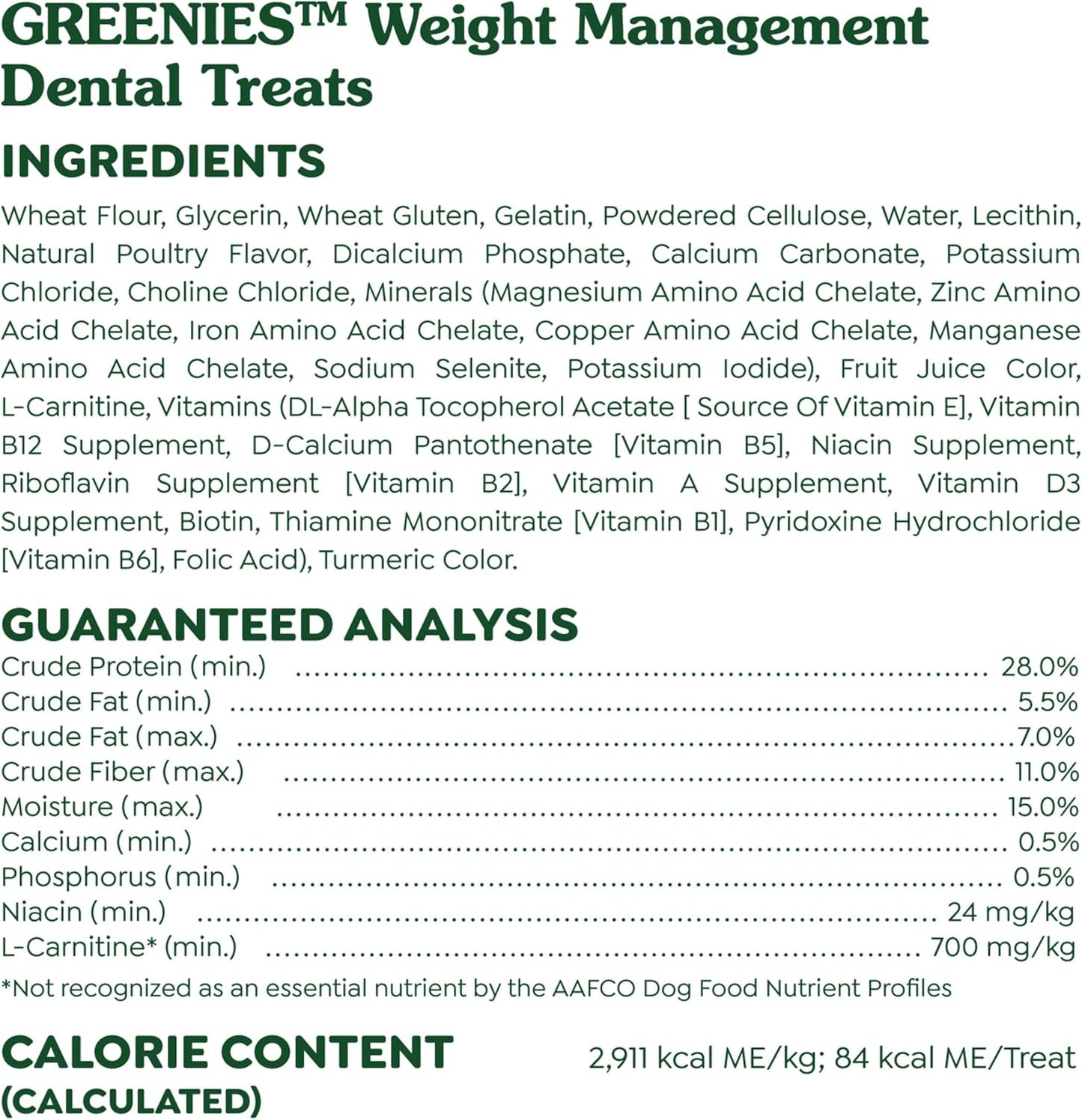 Weight Management Petite Dog Dental Chews Weight Control Dog Treats, 27 Oz. Pack (45 Treats)