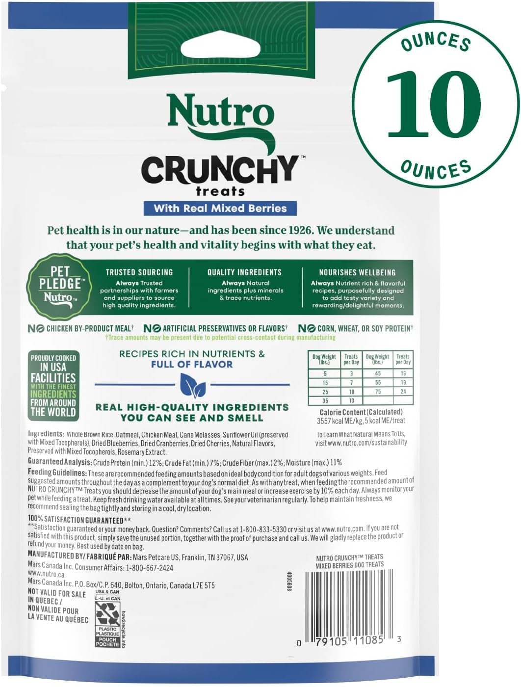 Crunchy Dog Treats with Real Mixed Berries, 10 Oz. Bag