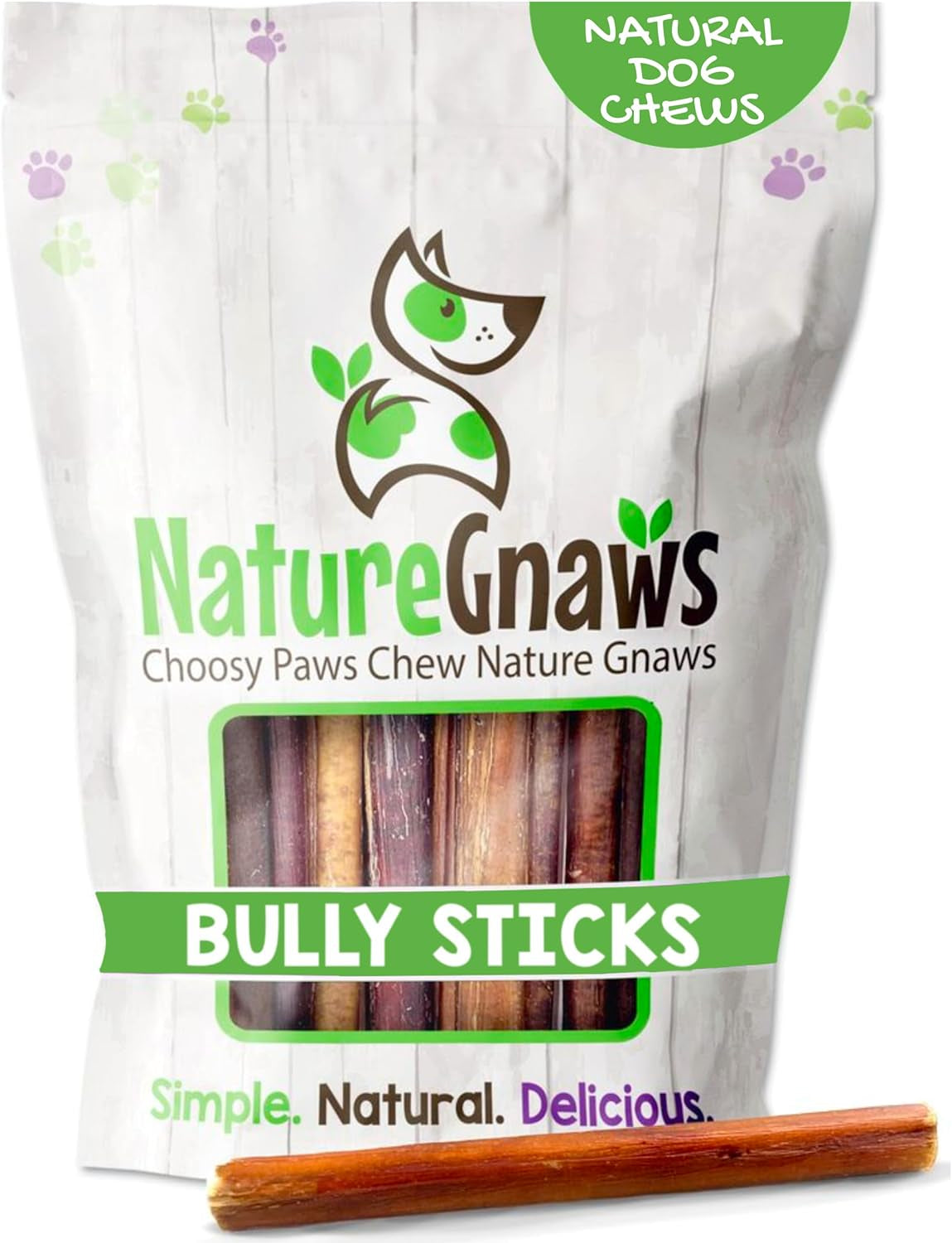 Bully Sticks for Dogs 5-6" (8Oz) - Mixed Thickness - Long Lasting for Aggressive Chewers and Large Dogs - Natural Beef Dog Chew Bones