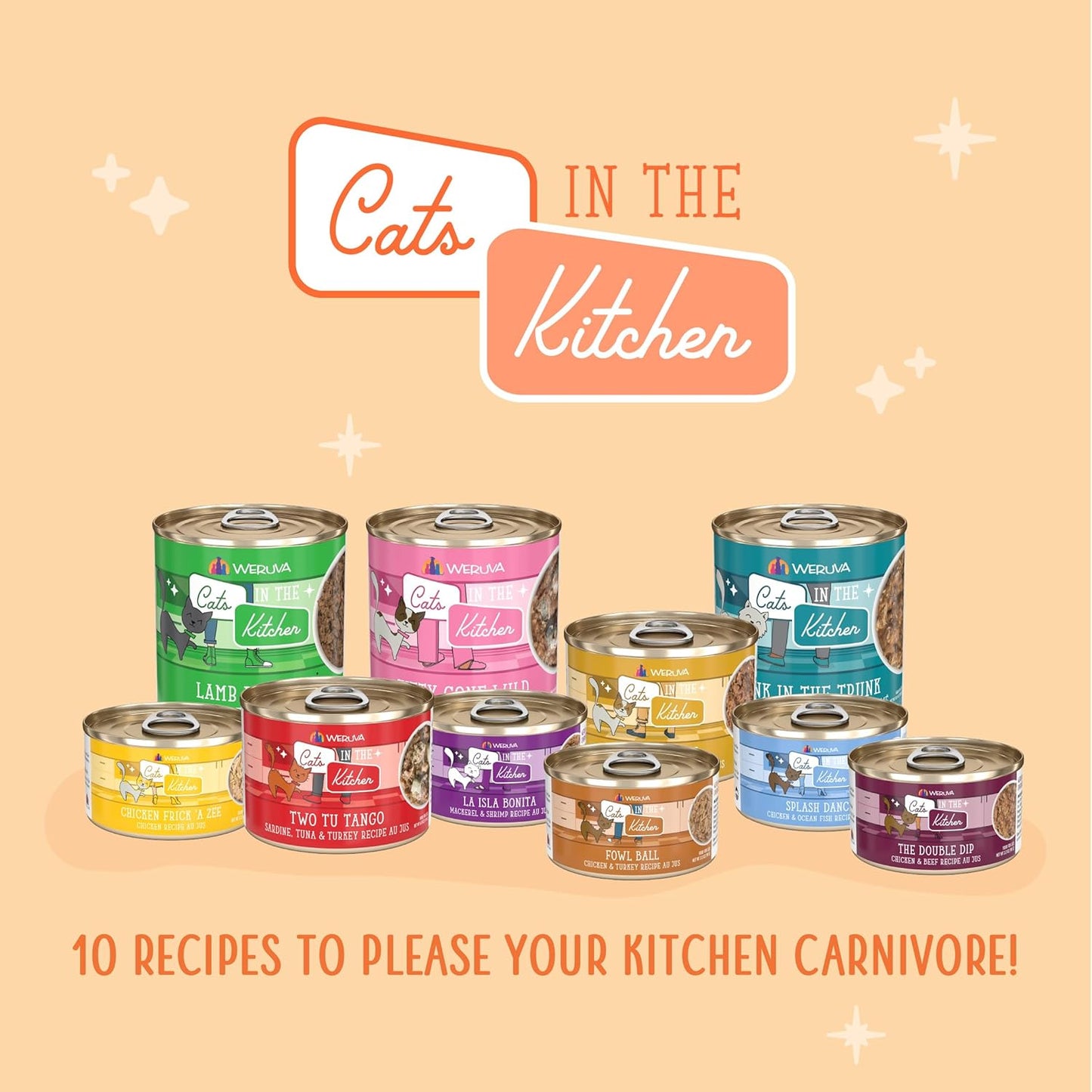 Cats in the Kitchen, Pantry Party Pouch Variety Pack in Gravy Cat Food, 3Oz Pouch (Pack of 12)