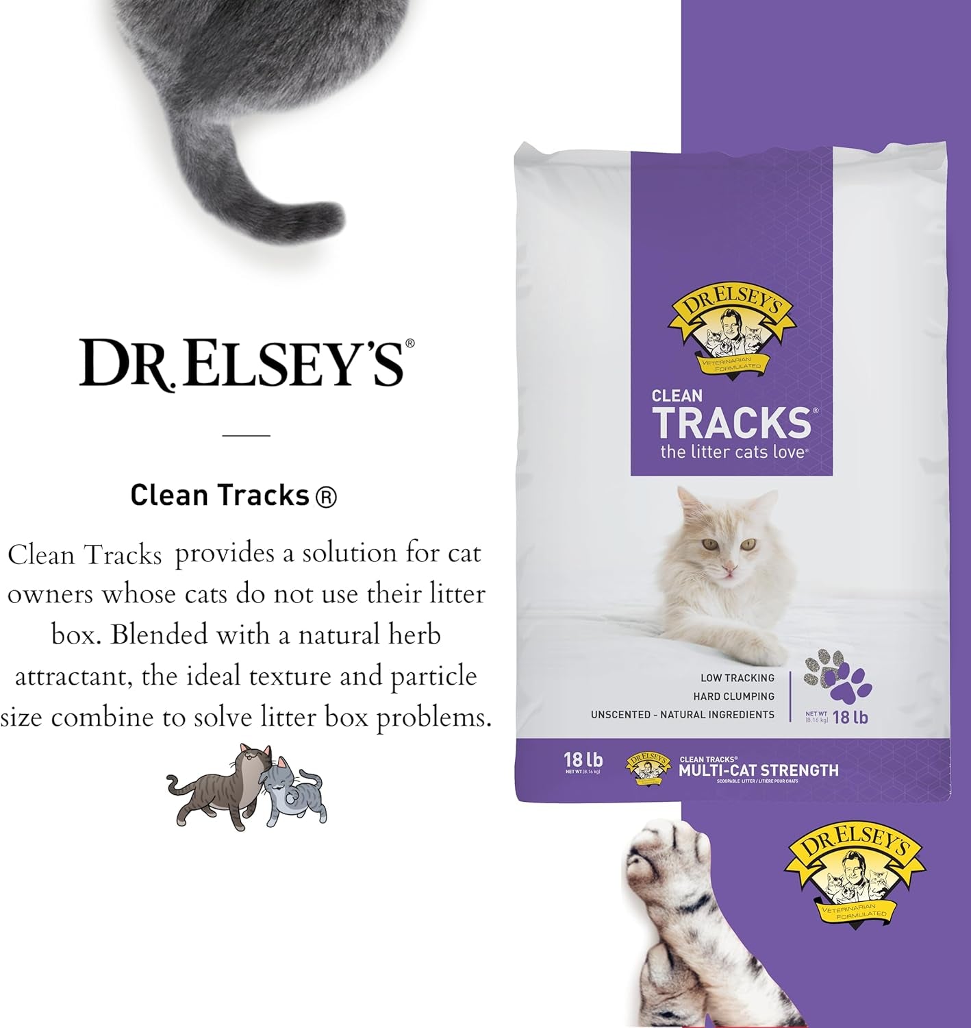 ® Clean Tracks® Clumping Clay Cat Litter 18Lb. Bag