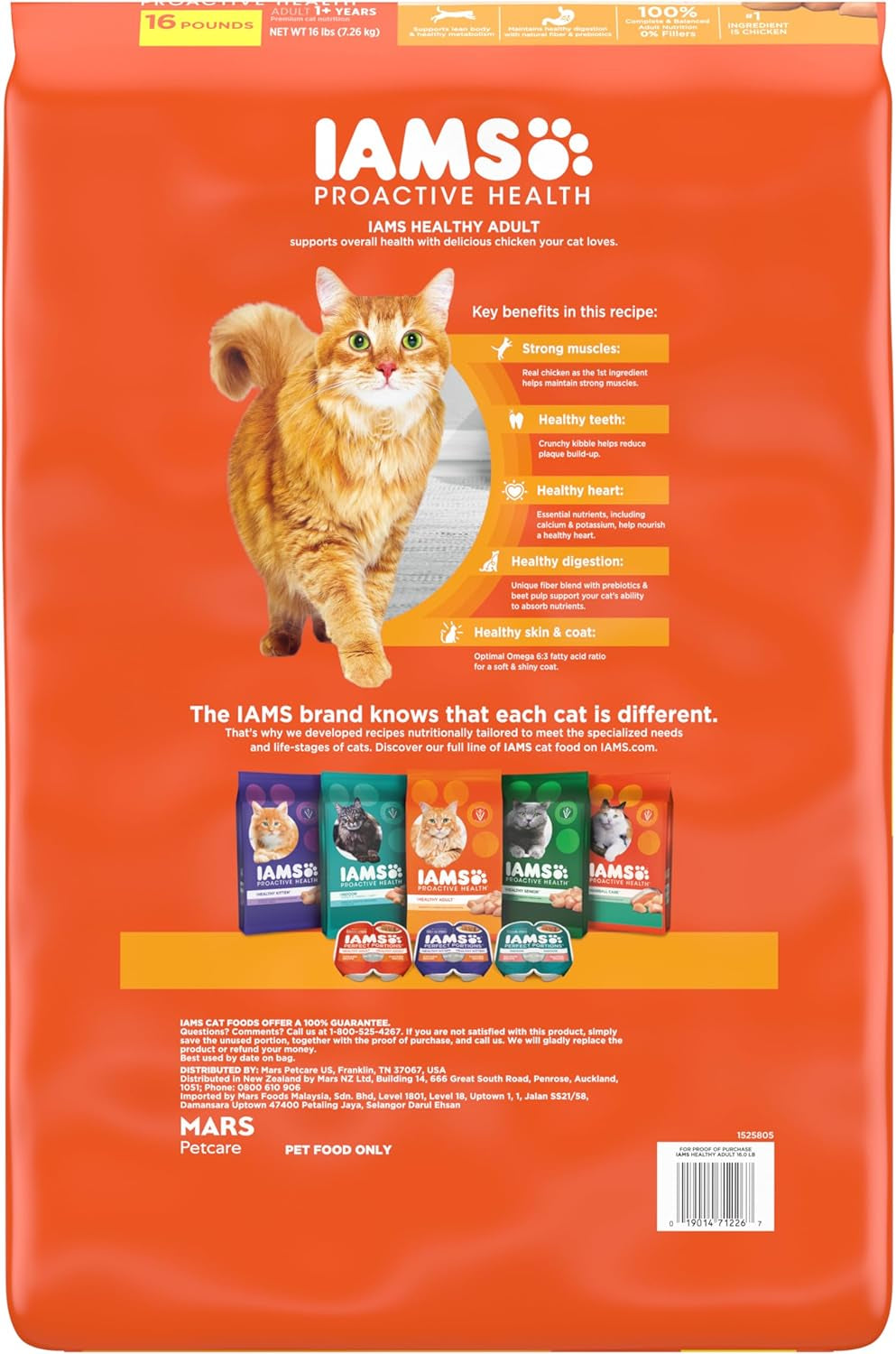 Proactive Health Adult Healthy Dry Cat Food with Chicken, 16 Lb. Bag