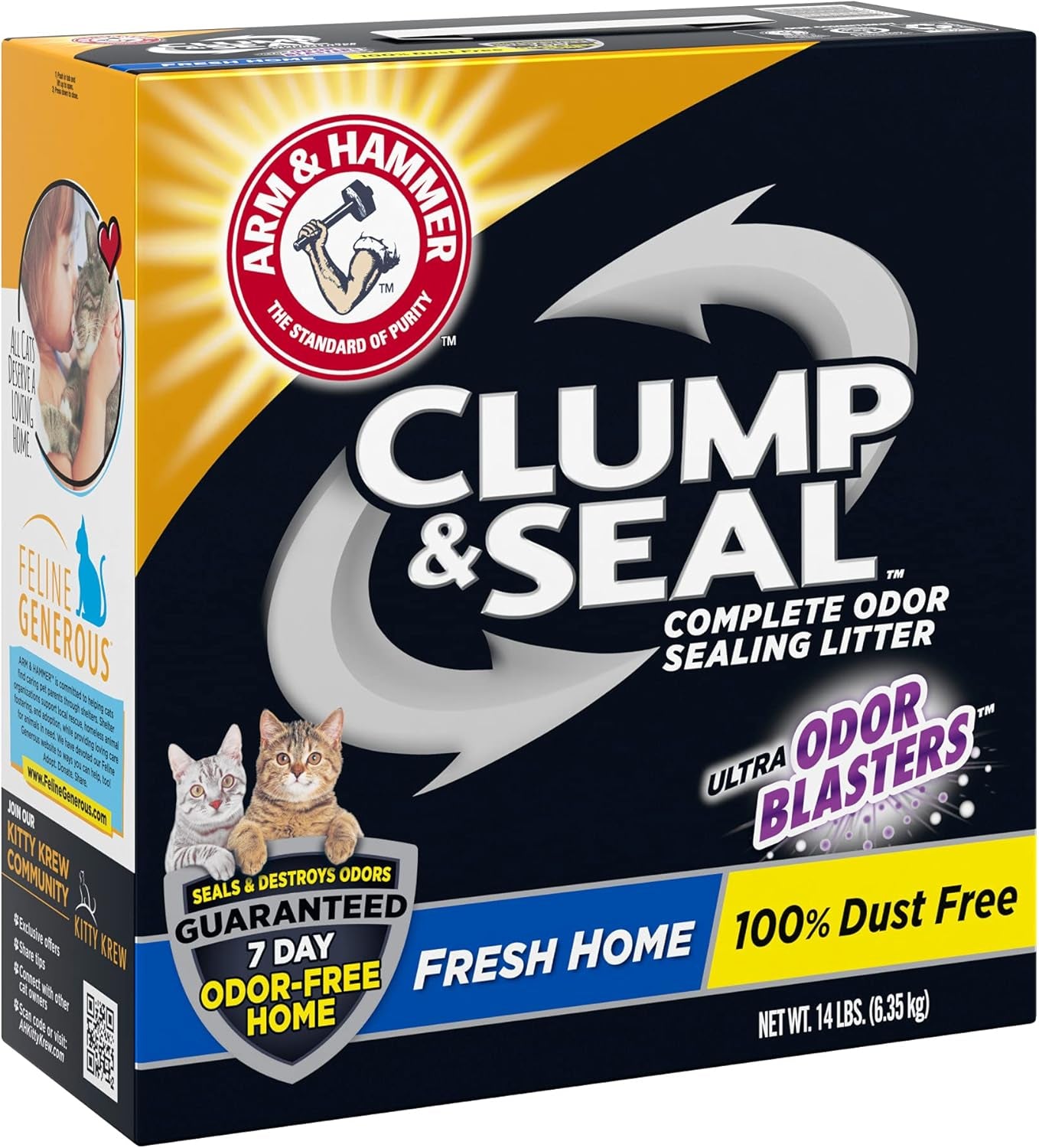 Clump & Seal Cat Litter, Fresh Scent 14Lb