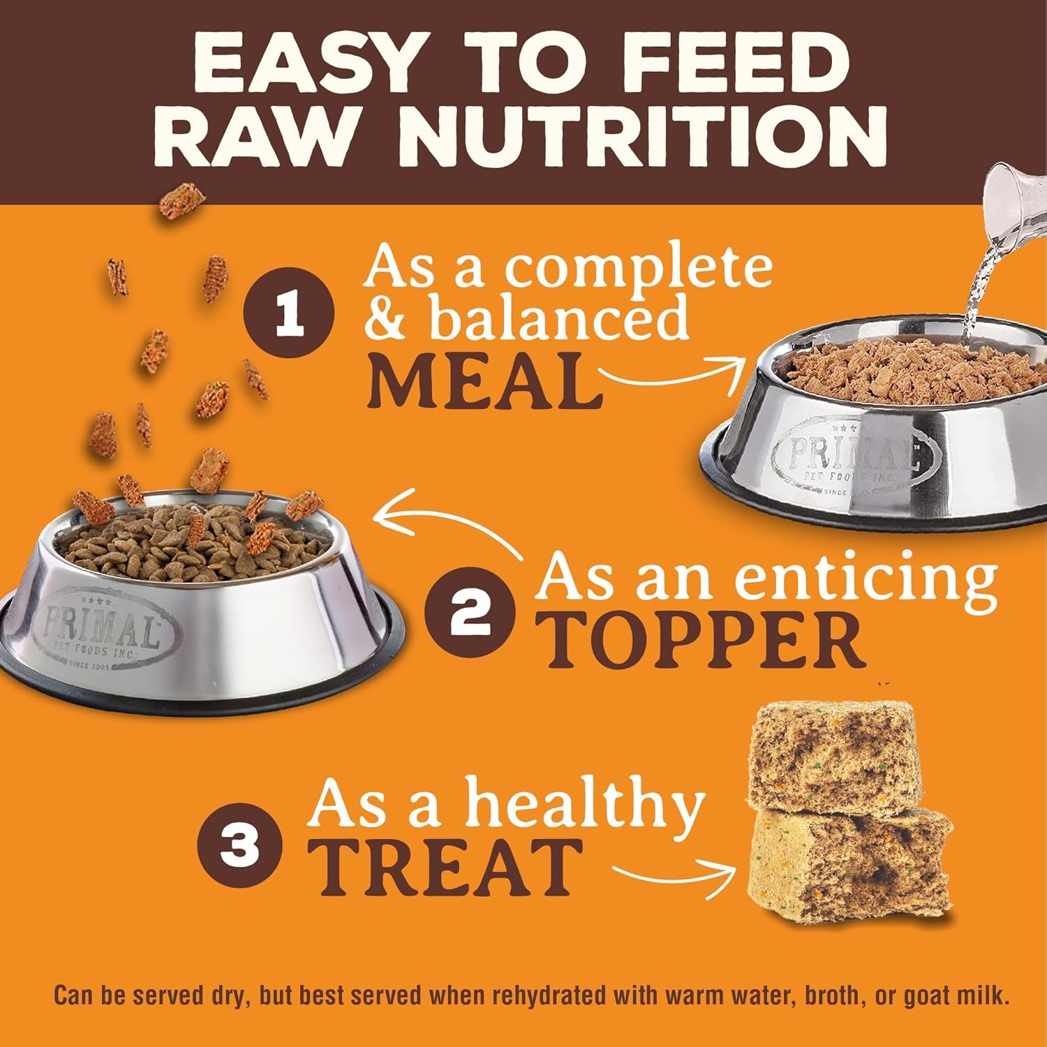 Primal Freeze Dried Raw Dog Food Nuggets, Beef, Complete & Balanced Meal, Also Use as Topper or Treat, Premium, Healthy, Grain Free, High Protein Raw Dog Food, 14 Oz