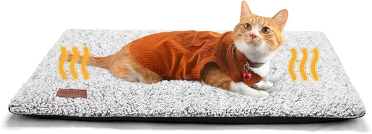 Self Warming Cat Bed Self Heating Cat Dog Mat 29.1 X 18.9 Inch Extra Warm Thermal Pet Pad for Indoor Outdoor Pets with Removable Cover Non-Slip Bottom Washable