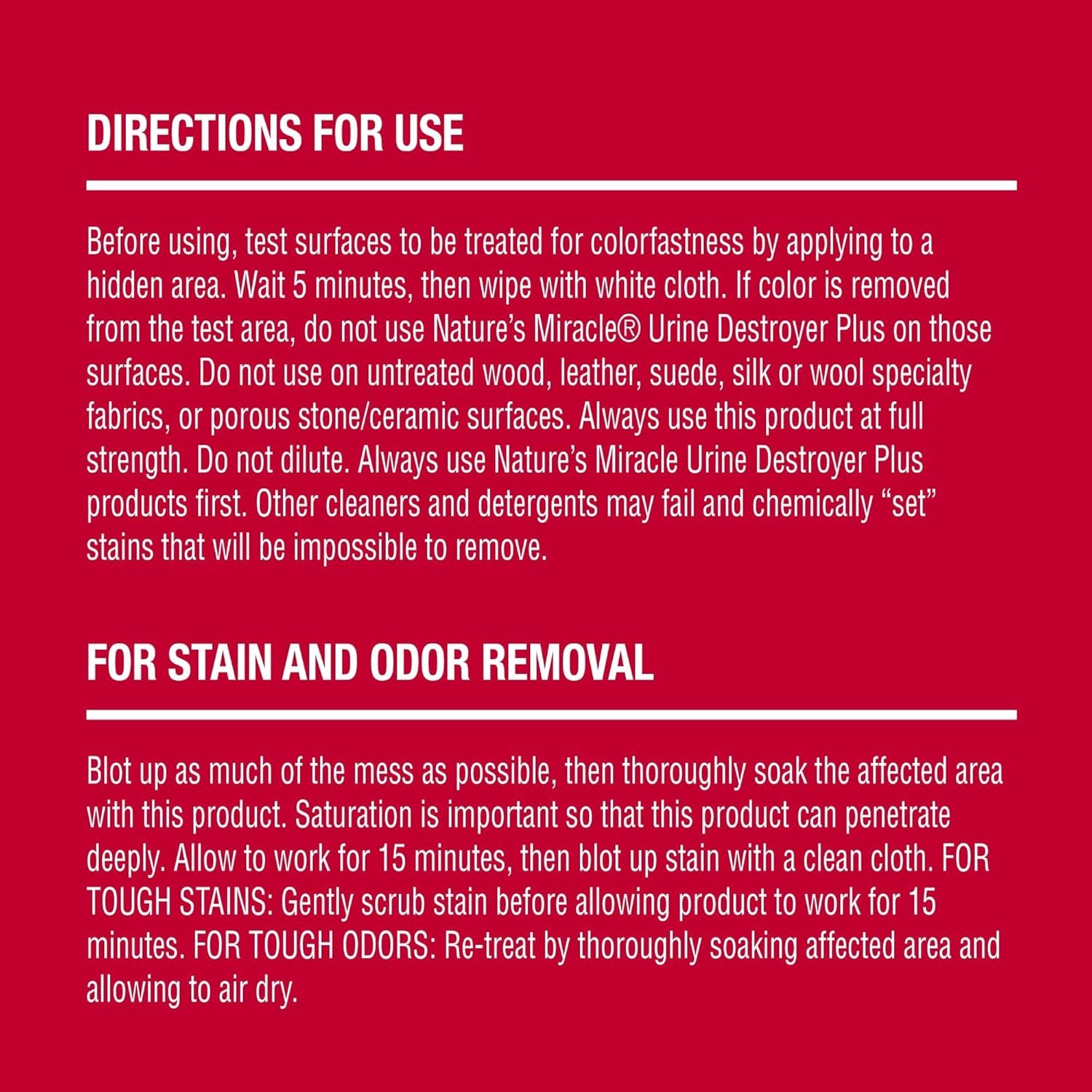 Urine Destroyer plus for Dogs, Enzymatic Formula for Severe Dog Urine Stains, 1 Gal