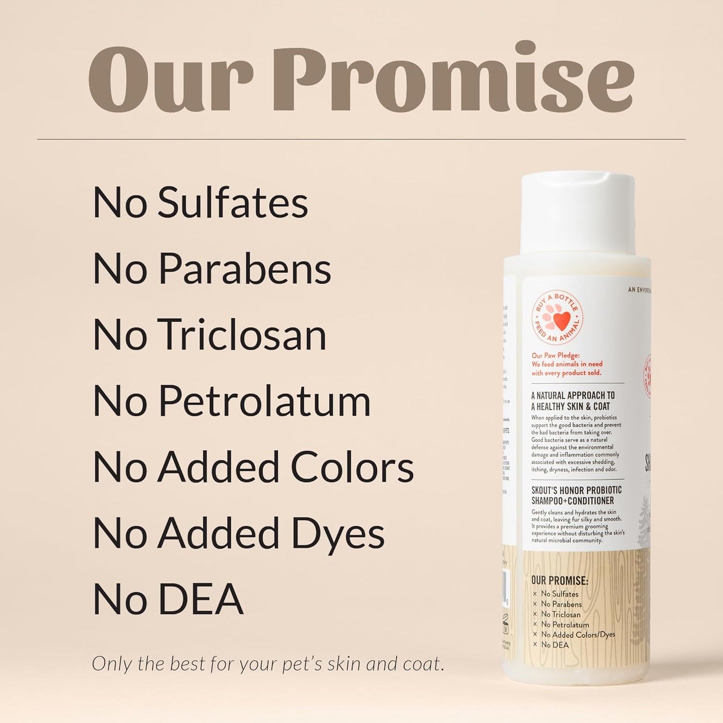 Probiotic Pet Shampoo & Conditioner with Avocado Oil & Omega-3S, 97% Natural, Paraben & Sulfate-Free, Cruelty-Free, 16Oz, Dog of the Woods