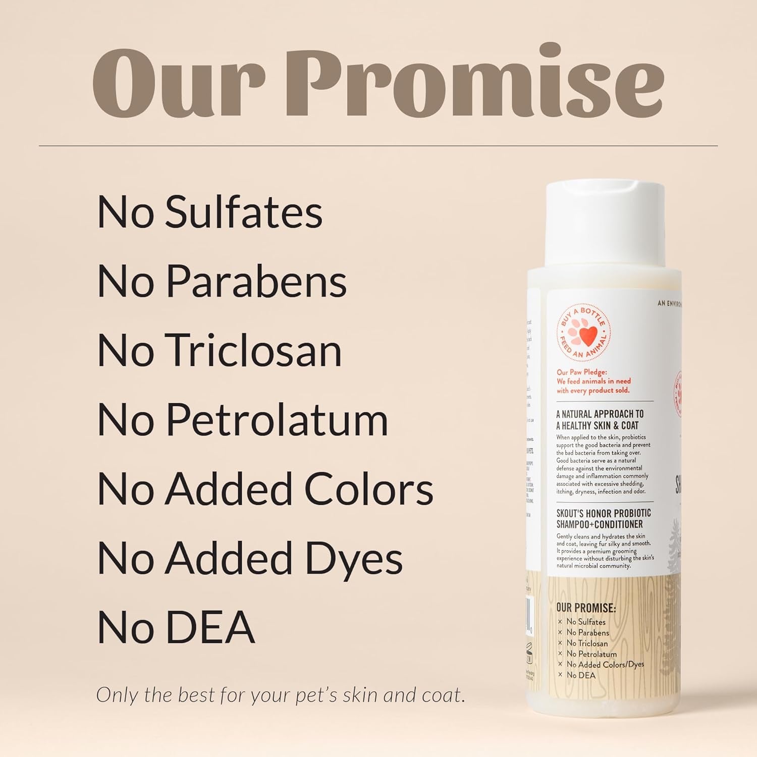 Probiotic Pet Shampoo & Conditioner with Avocado Oil & Omega-3S, 97% Natural, Paraben & Sulfate-Free, Cruelty-Free, 16Oz, Dog of the Woods