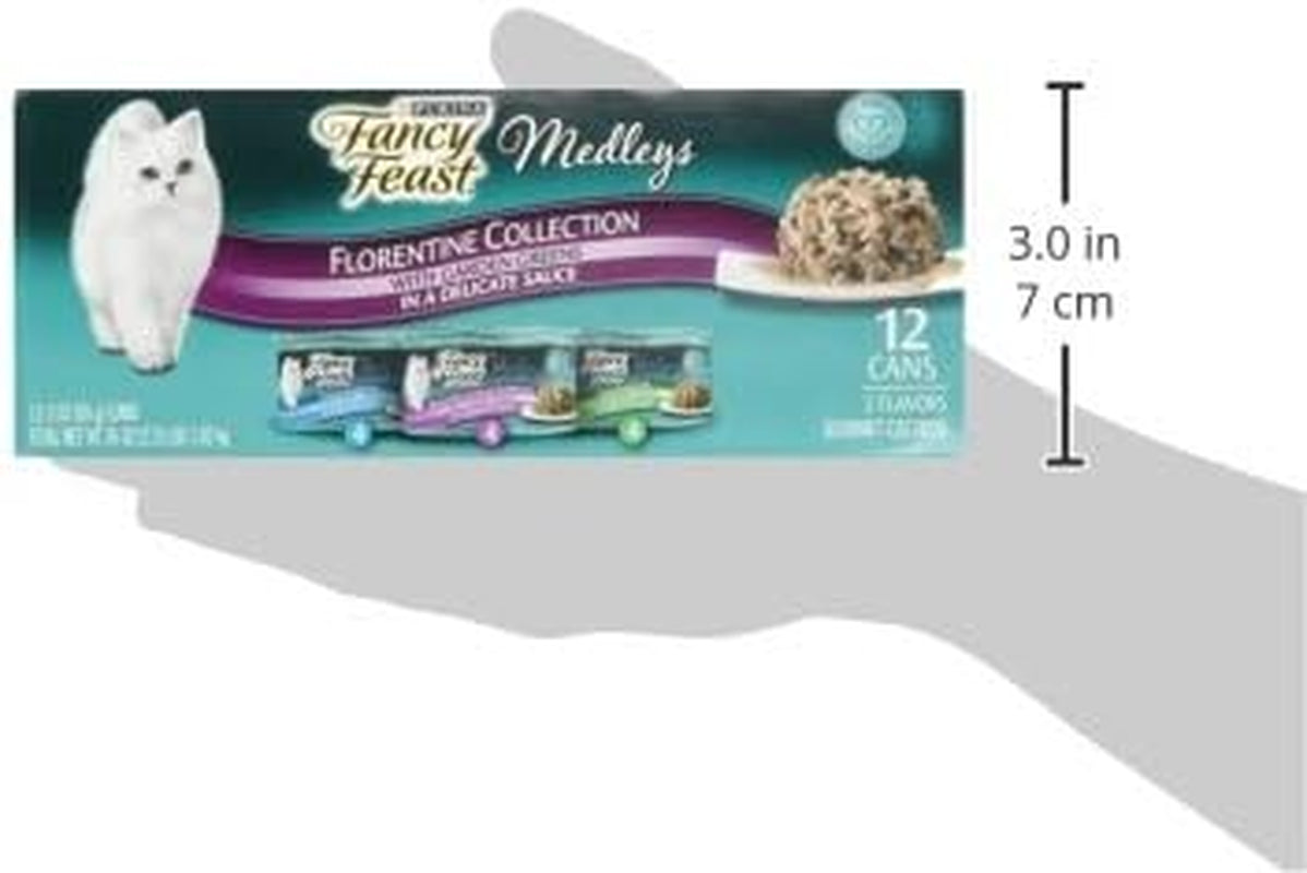 Purina  Wet Cat Food Medleys Florentine Wet Cat Food Variety Pack - (2 Packs of 12) 3 Oz. Cans
