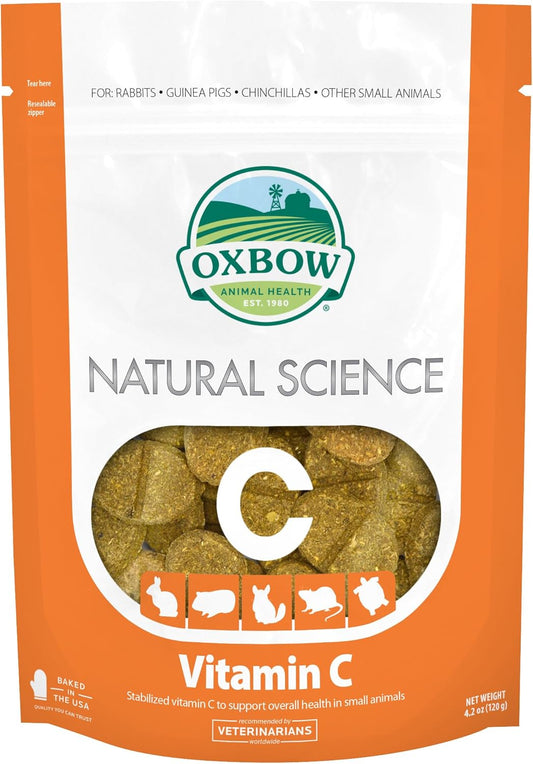 Animal Health Natural Science Vitamin C Supplement, Vitamin C for Guinea Pig, Made with  Timothy Hay, Pet Supplements for Guinea Pigs, Veterinarian Formula, Made in USA, 4.2 Oz Bag