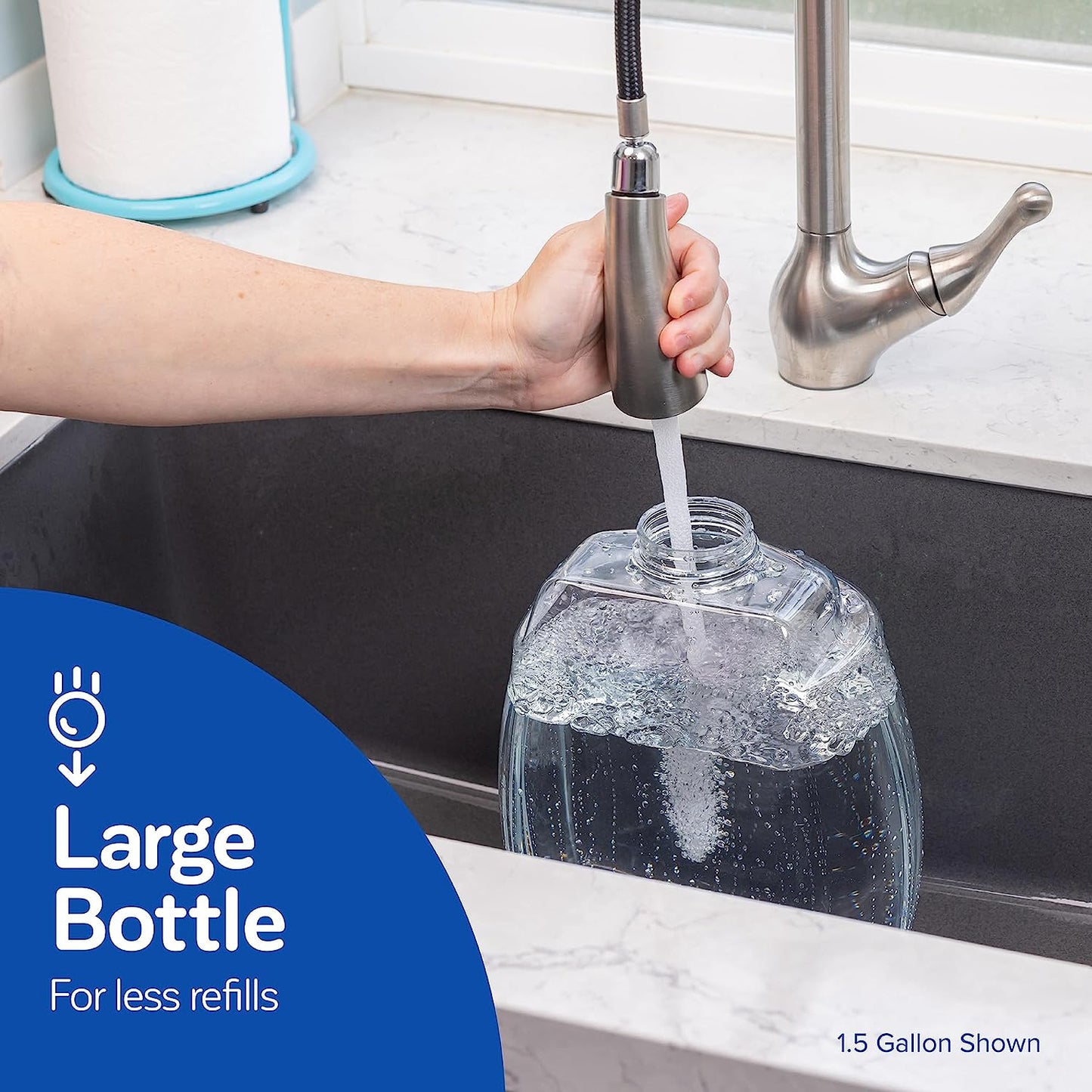 Pet Cafe Cat and Dog Water Dispenser - Water Bowl for Cats and Dogs, USA Made, 3 GAL, Pearl Tan