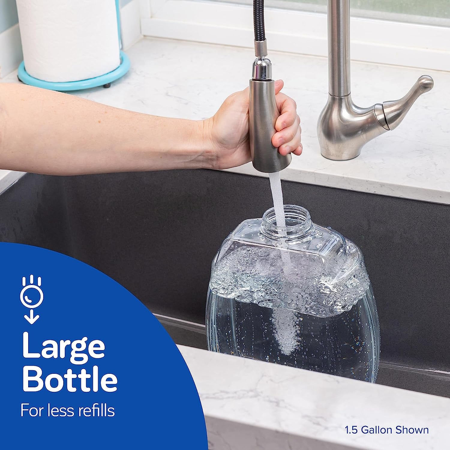 Pet Cafe Cat and Dog Water Dispenser - Water Bowl for Cats and Dogs, USA Made, 3 GAL, Pearl Tan