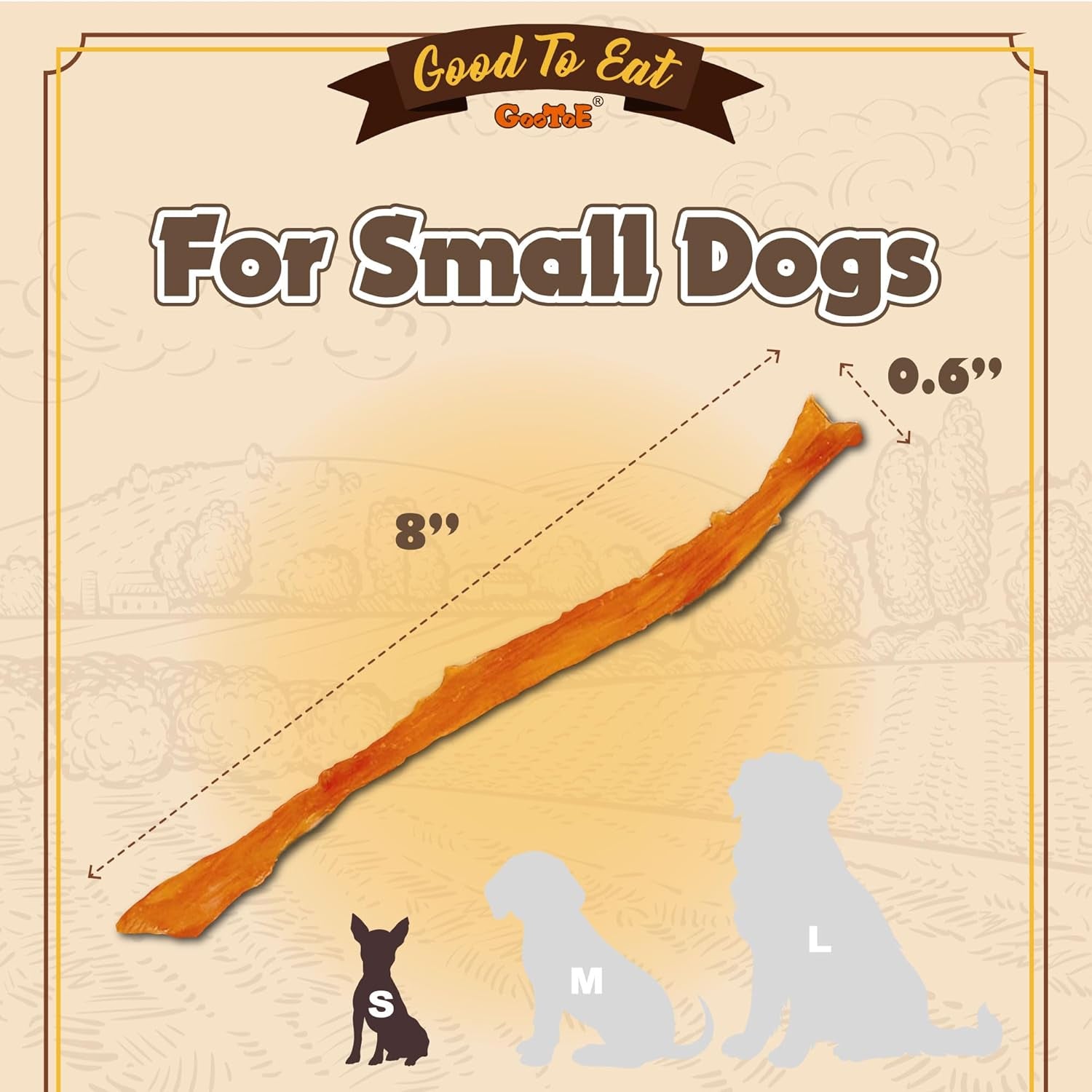 Turkey Tendons for Dogs – All-Natural, Hypoallergenic Dog Treats, Rawhide Alternative, Long Lasting Puppy Chews, Healthy Dog Treats for Small Breeds, Strips, 16 Oz Pack (1 Lb)