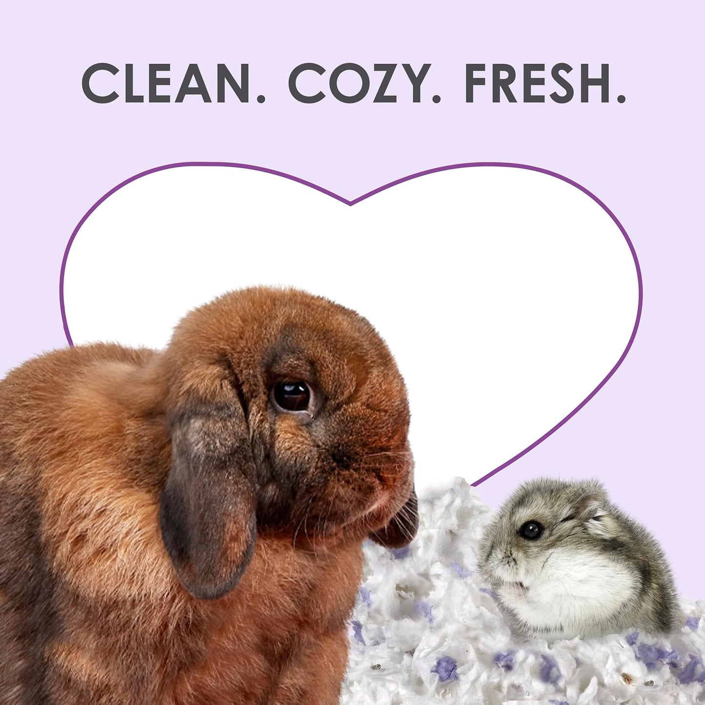Clean & Cozy Lavender Bedding for Pet Guinea Pigs, Rabbits, Hamsters, Gerbils, and Chinchillas, 49.2 Liters