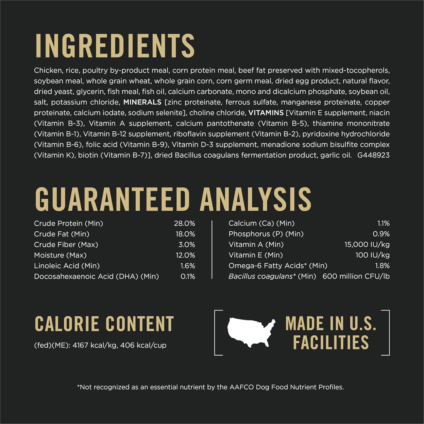 High Protein Puppy Food Shredded Blend Chicken & Rice Formula - 18 Lb. Bag