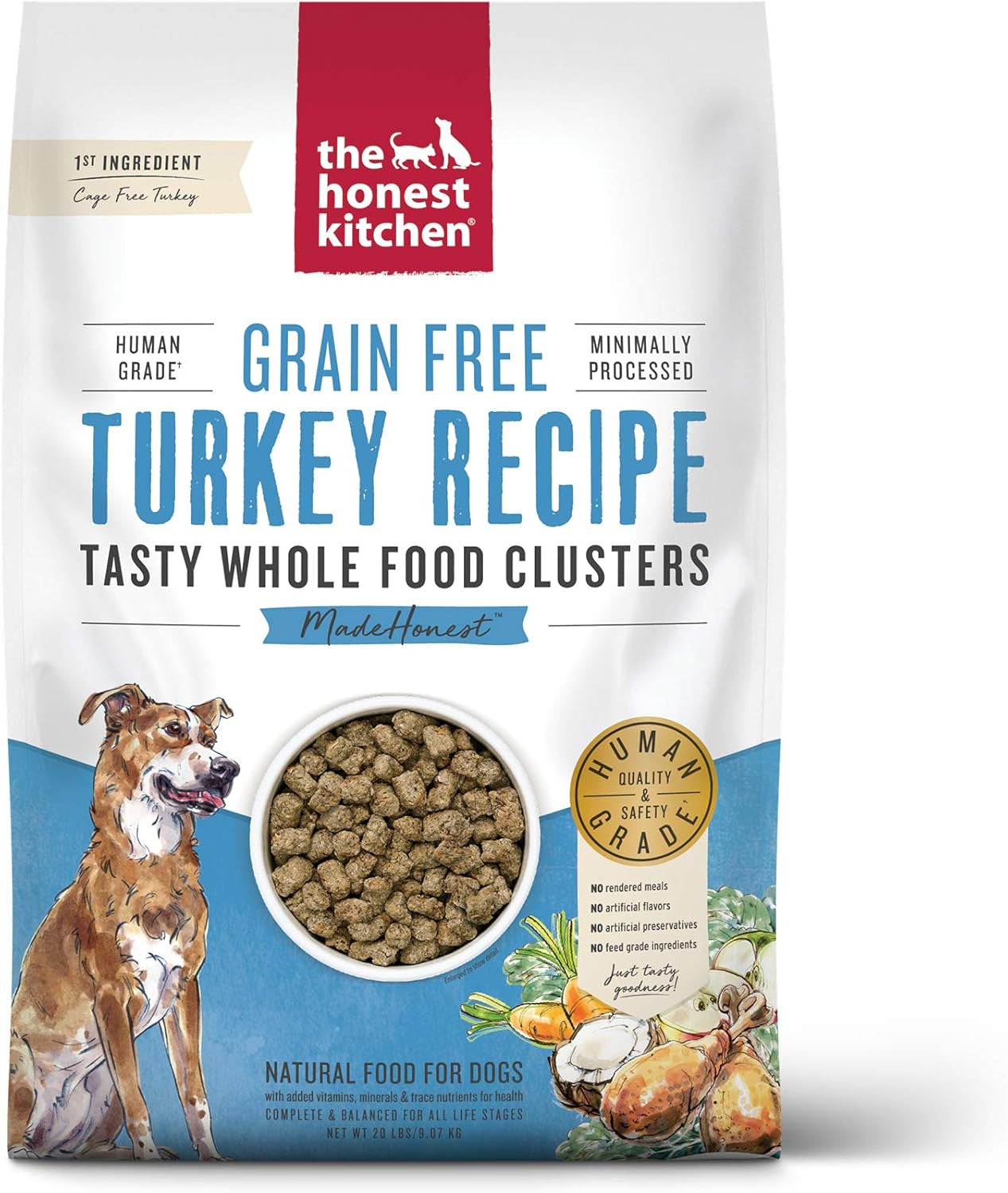 Whole Food Clusters Grain Free Turkey Dry Dog Food, 20 Lb Bag