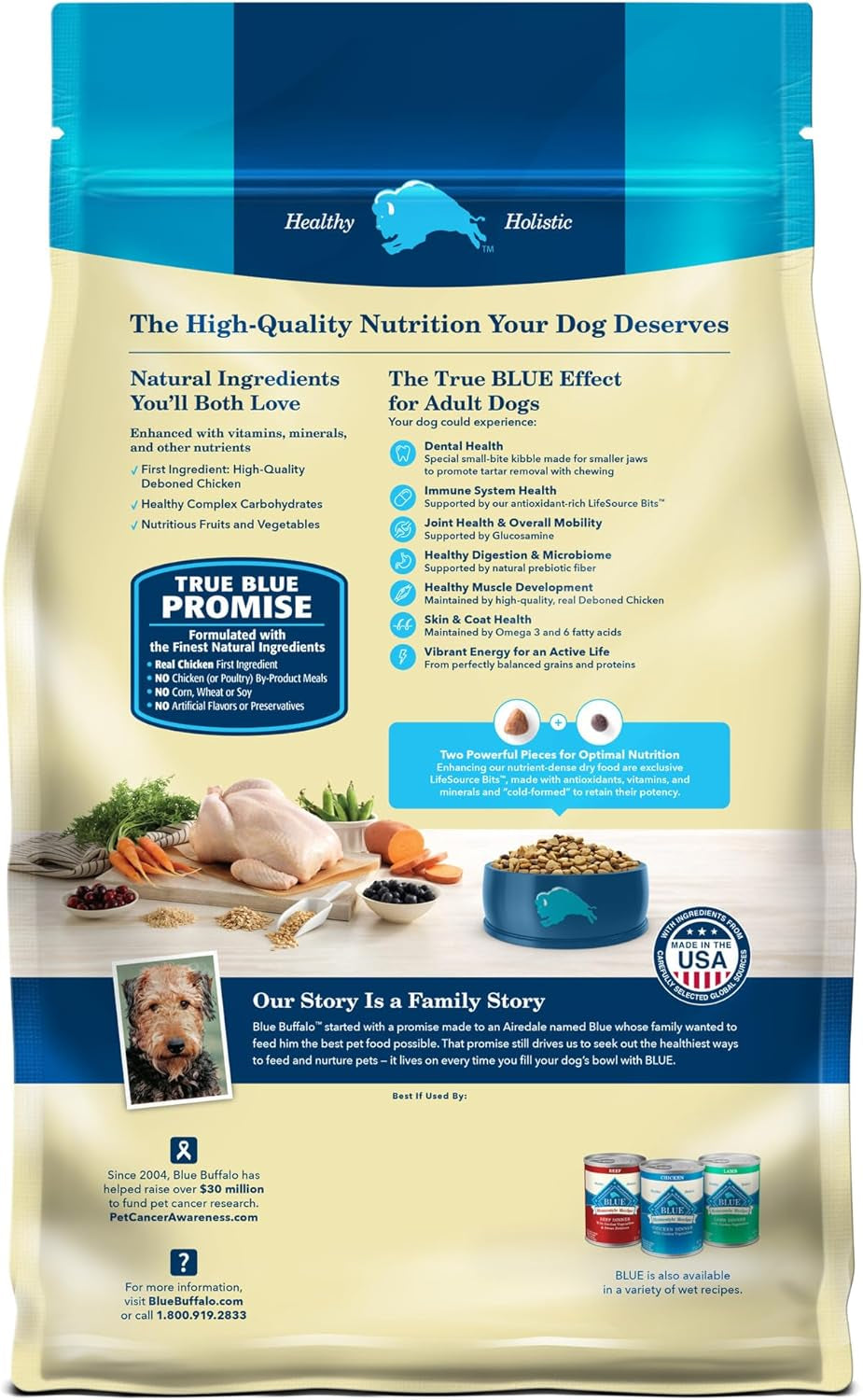 Life Protection Formula Adult Small Bite Dry Dog Food, Helps Build and Maintain Strong Muscles, Made with Natural Ingredients, Chicken & Brown Rice Recipe, 15-Lb. Bag