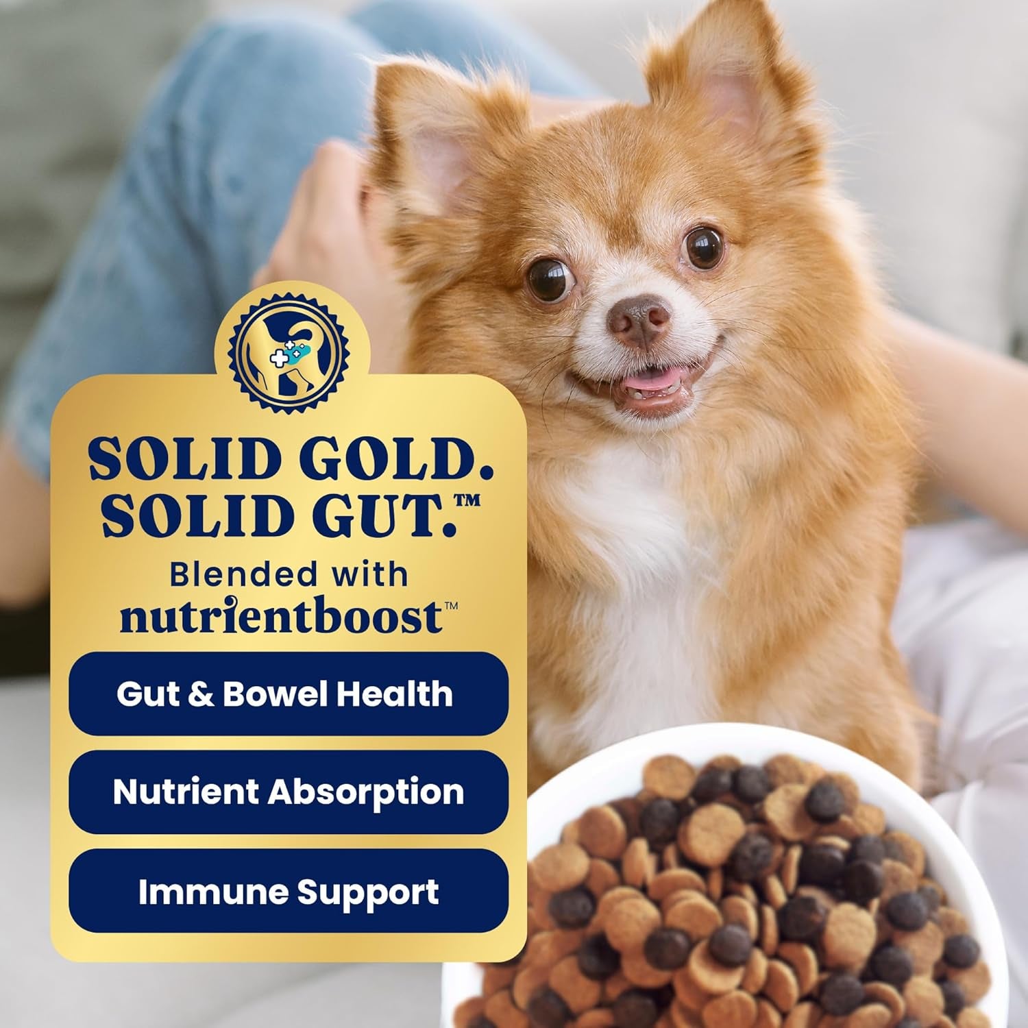 Toy & Small Breed Dry Dog Food Small Bites – Real Chicken, Grain Free Gluten Free, High Fiber Healthy Kibble W/Probiotics for Gut Health & Digestion Support – Nutrientboost™ – 3.75LB