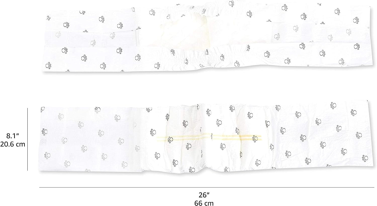 Male Dog Diapers, 30 Count, Medium, Ultra Absorbent Disposable Wrap with Secure Fit, Leakproof and Comfortable