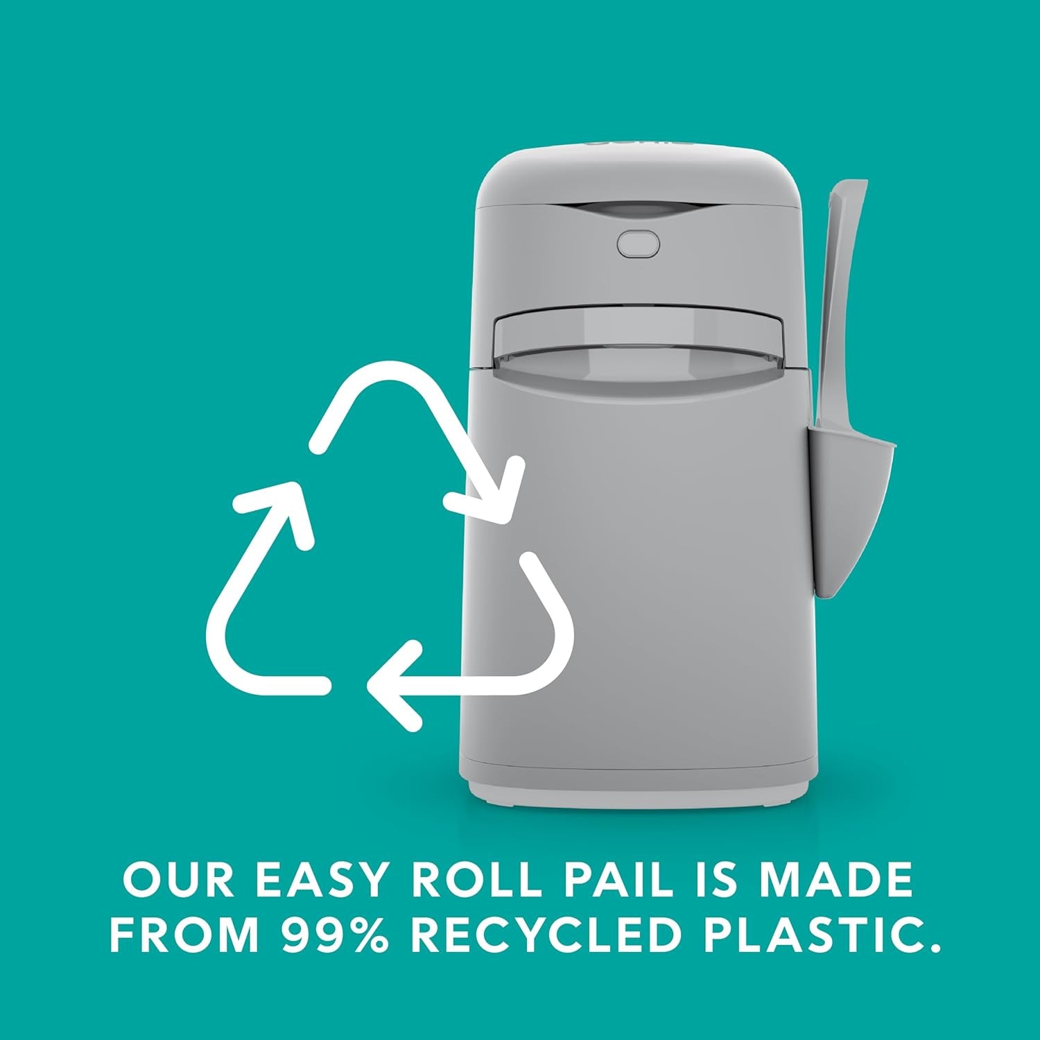 Easy Roll Pail | Cat Litter Box Waste Disposal System for Odor Control | Includes 1 Roll of 24 Easy Tear-Off Bags