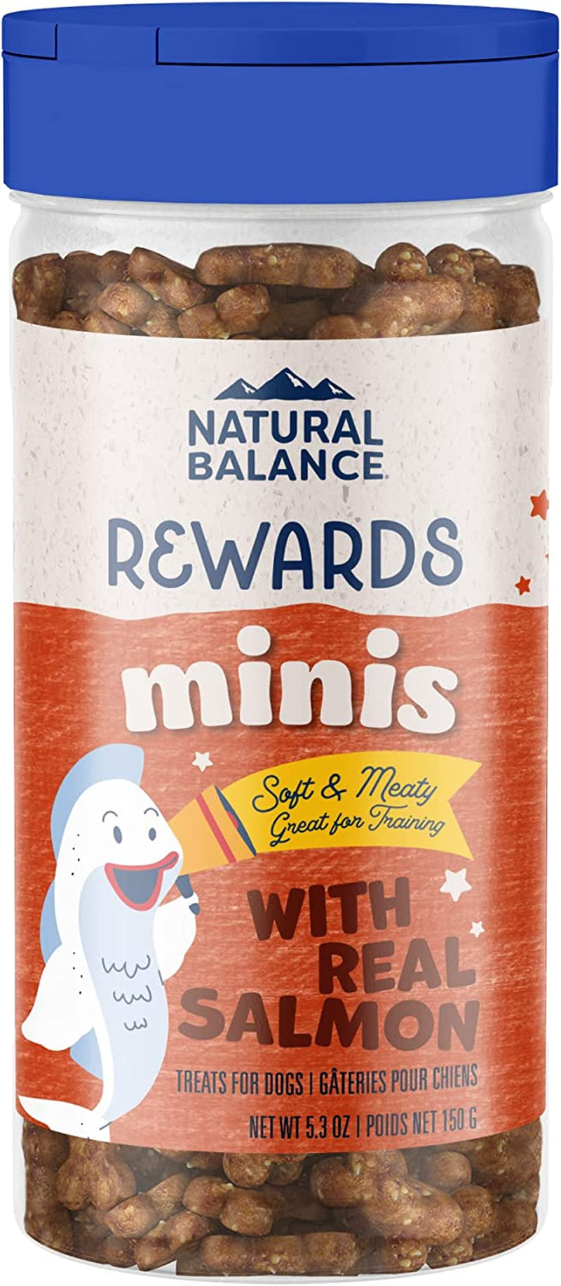 Limited Ingredient Mini-Rewards Salmon Grain-Free Dog Training Treats for Dogs | 5.3 Ounce Canister