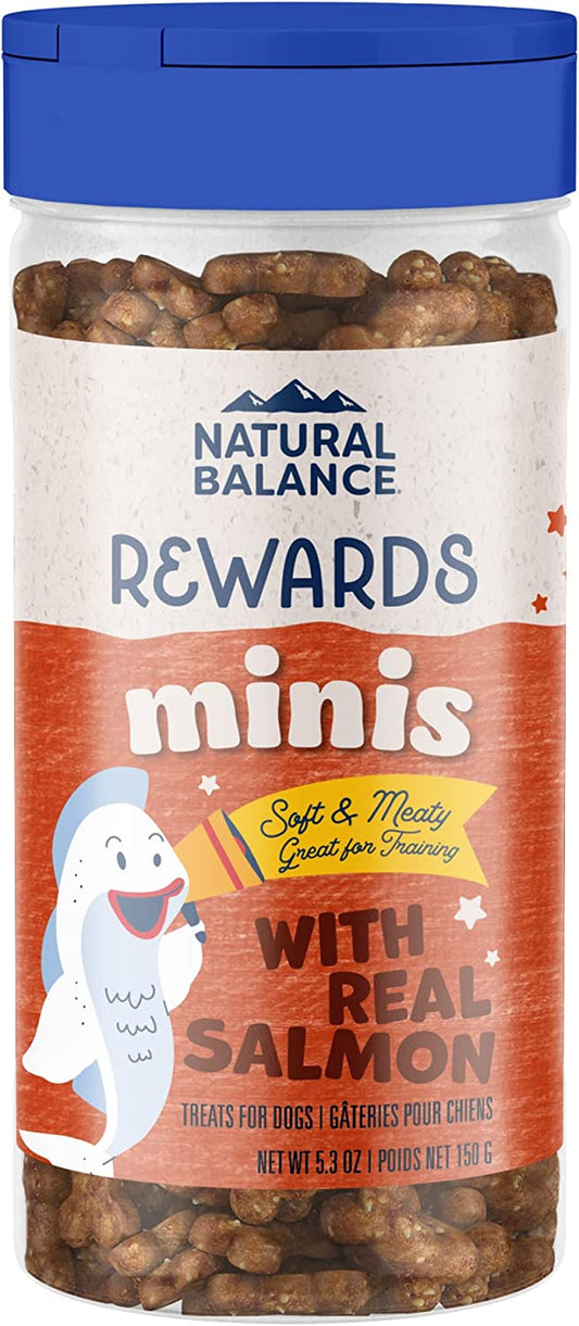 Limited Ingredient Mini-Rewards Salmon Grain-Free Dog Training Treats for Dogs | 5.3 Ounce Canister