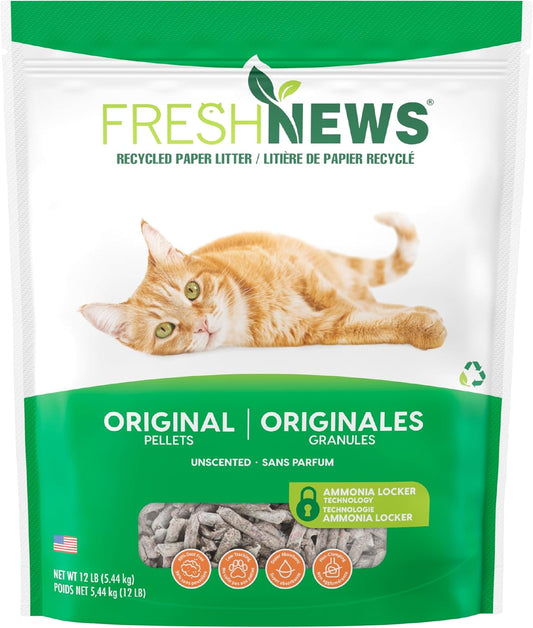 Recycled Paper, Original Pellet Cat Litter, 12 Pound