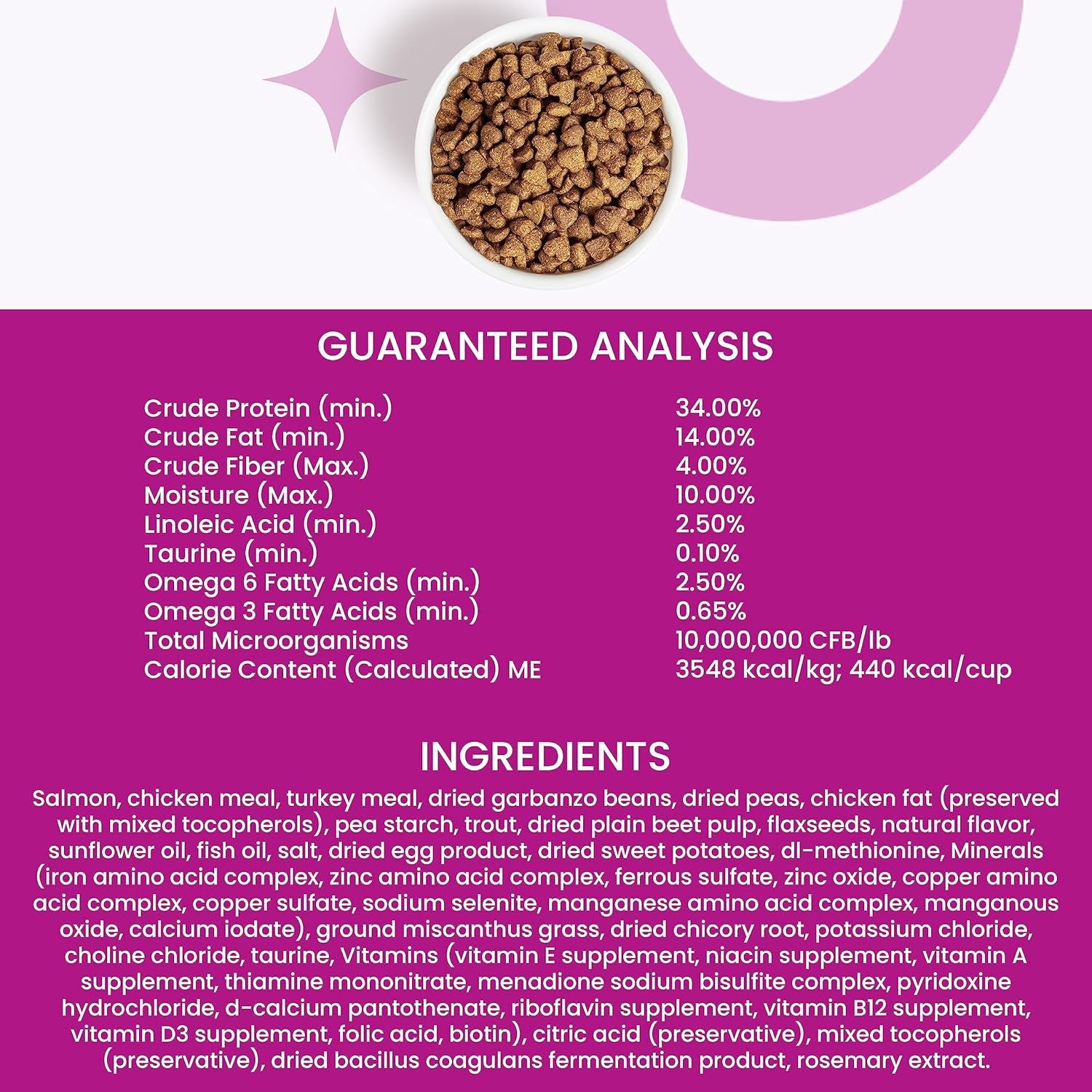 Naked Essentials Dry Cat Food - Salmon + Trout - Grain Free, Real Meat, No Fillers, Prebiotics + Probiotics, 11Lb Bag