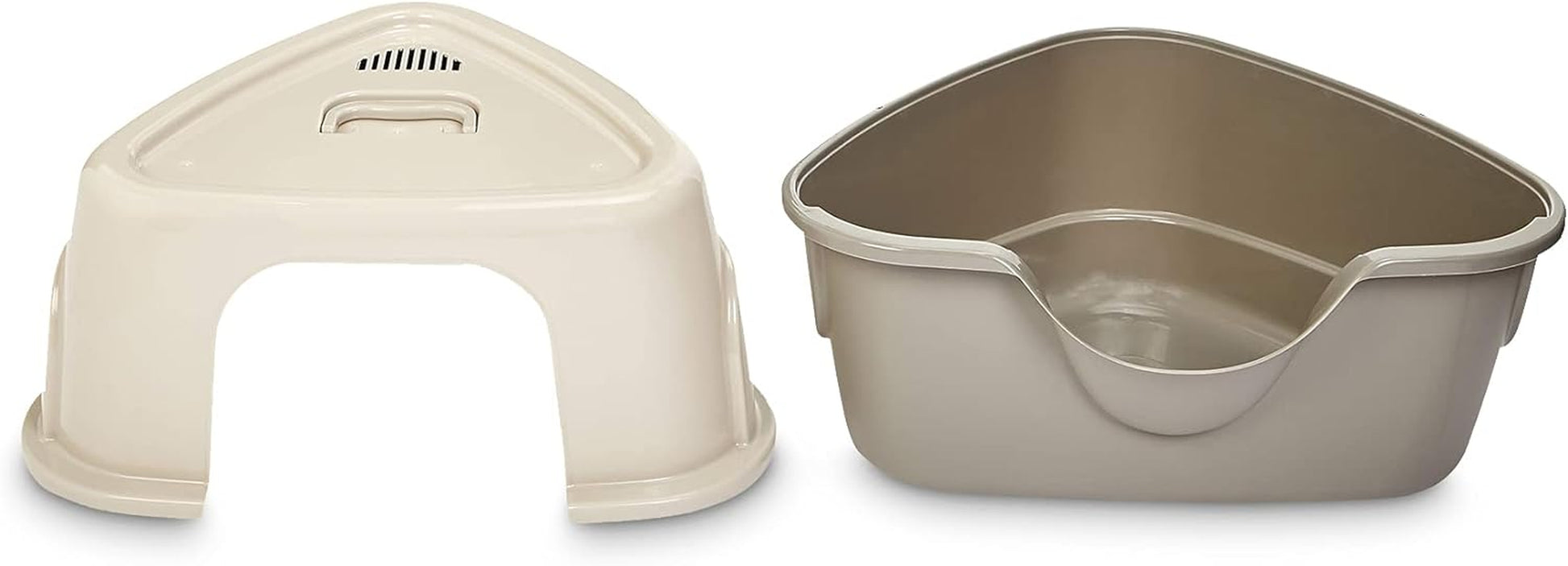 Cat Litter Box with Lid, No-Mess, Standard, Unisex, Charcoal, 26 in X 23 in X 20 In