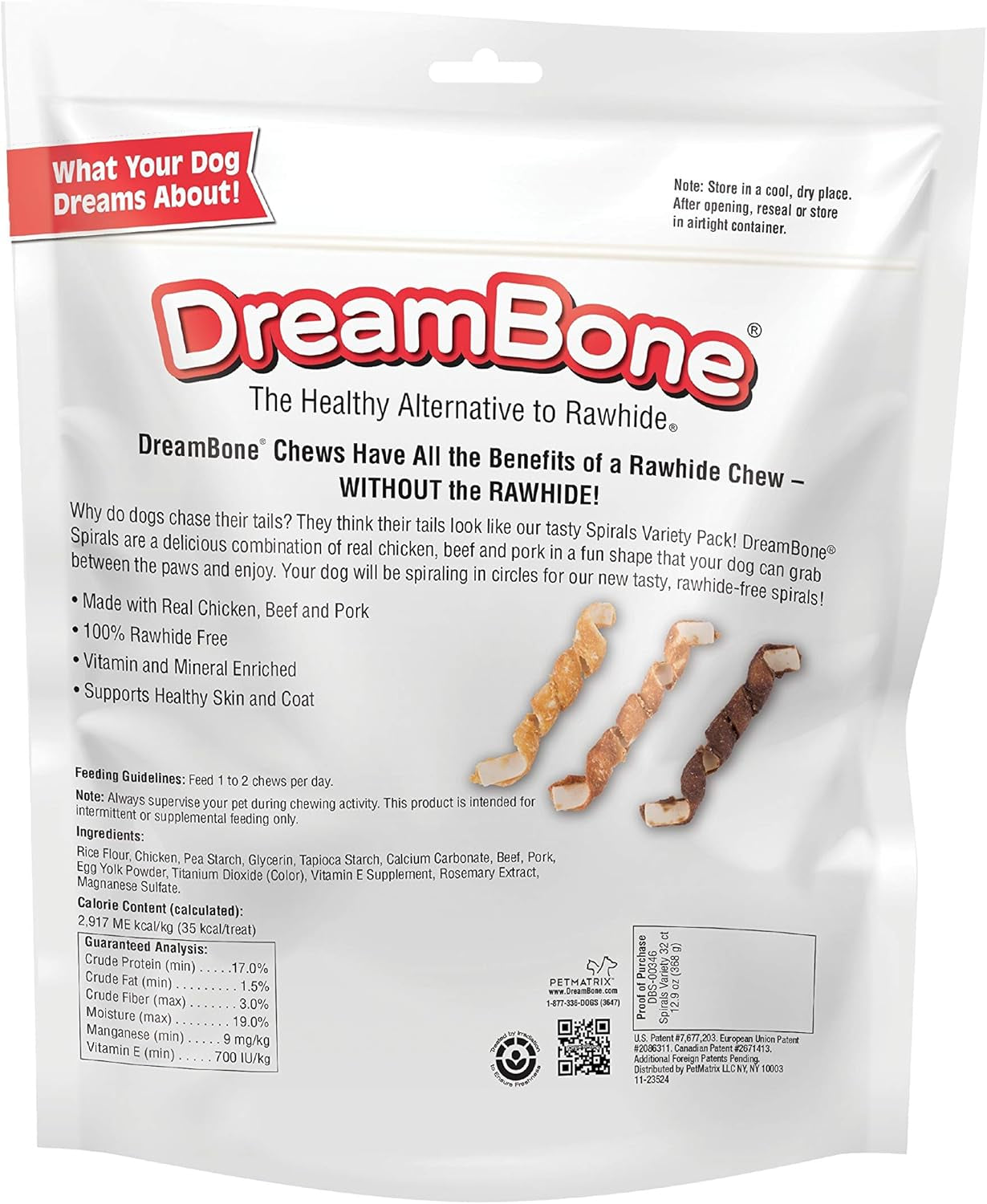 Spirals Variety Pack, Treat Your Dog to a Chew Made with Real Meat and Vegetables