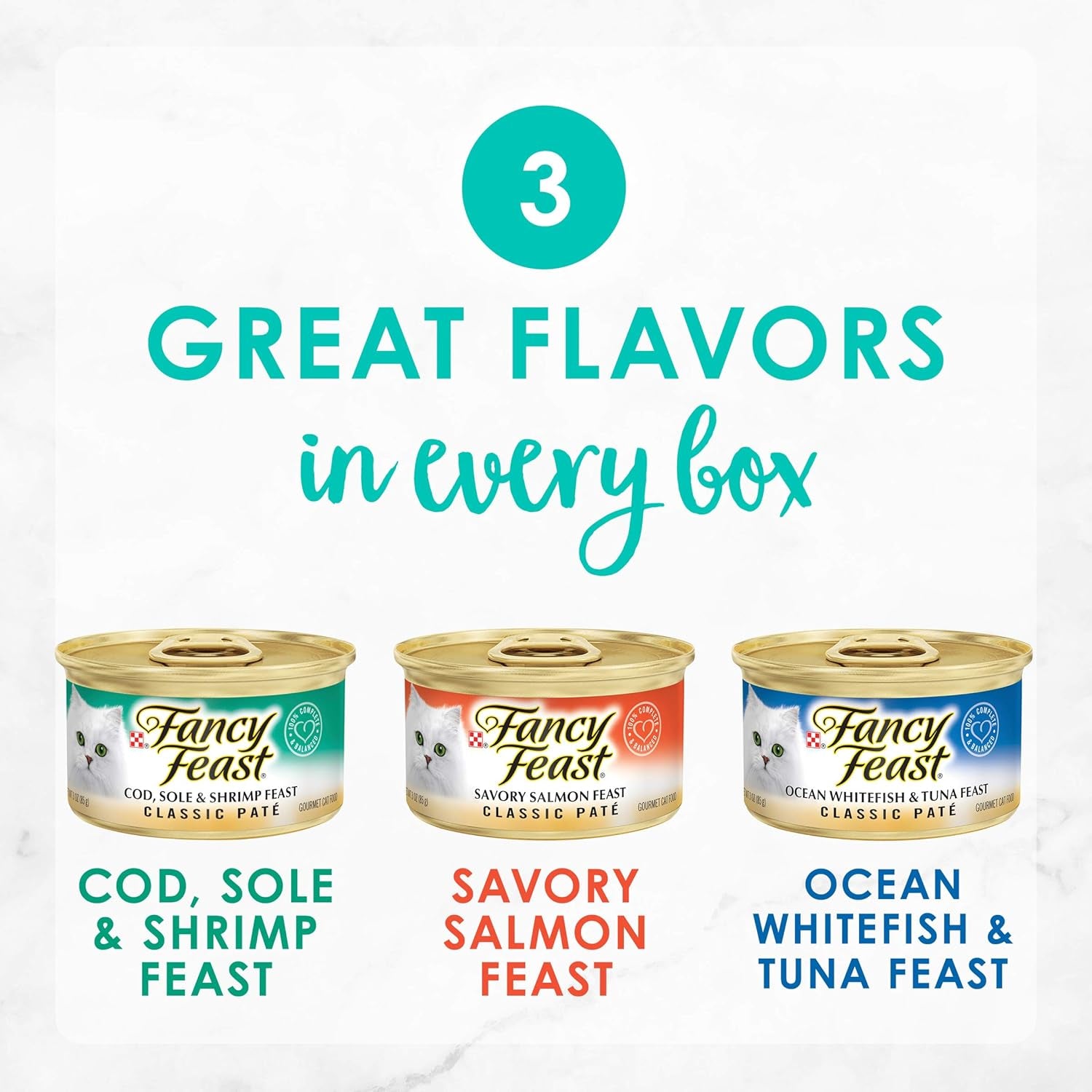 Purina  Seafood Classic Pate Collection Grain Free Wet Cat Food Variety Pack - (Pack of 24) 3 Oz. Cans