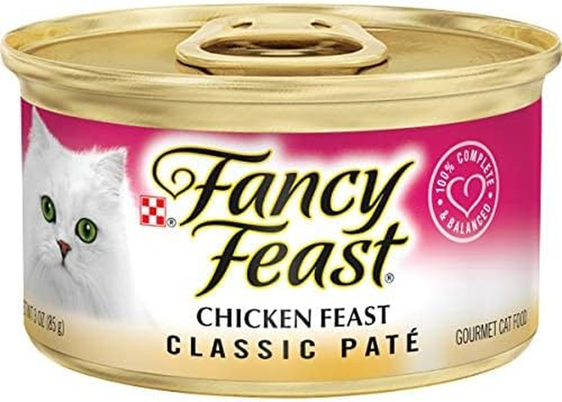 Chicken Feast Classic Pate Collection Grain Free Wet Cat Food Multi-Pack - (Pack of 24) 3 Oz. Pull-Top Cans