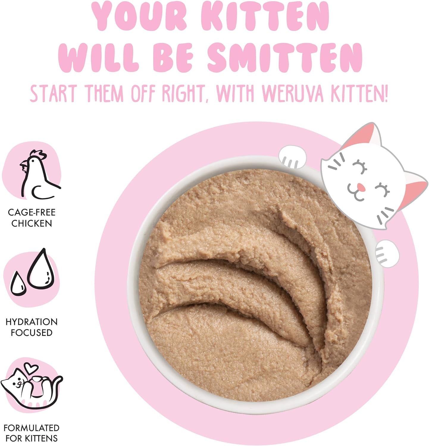 Kitten, Chicken Breast Formula in a Hydrating Purée, 3Oz Can (Pack of 12)