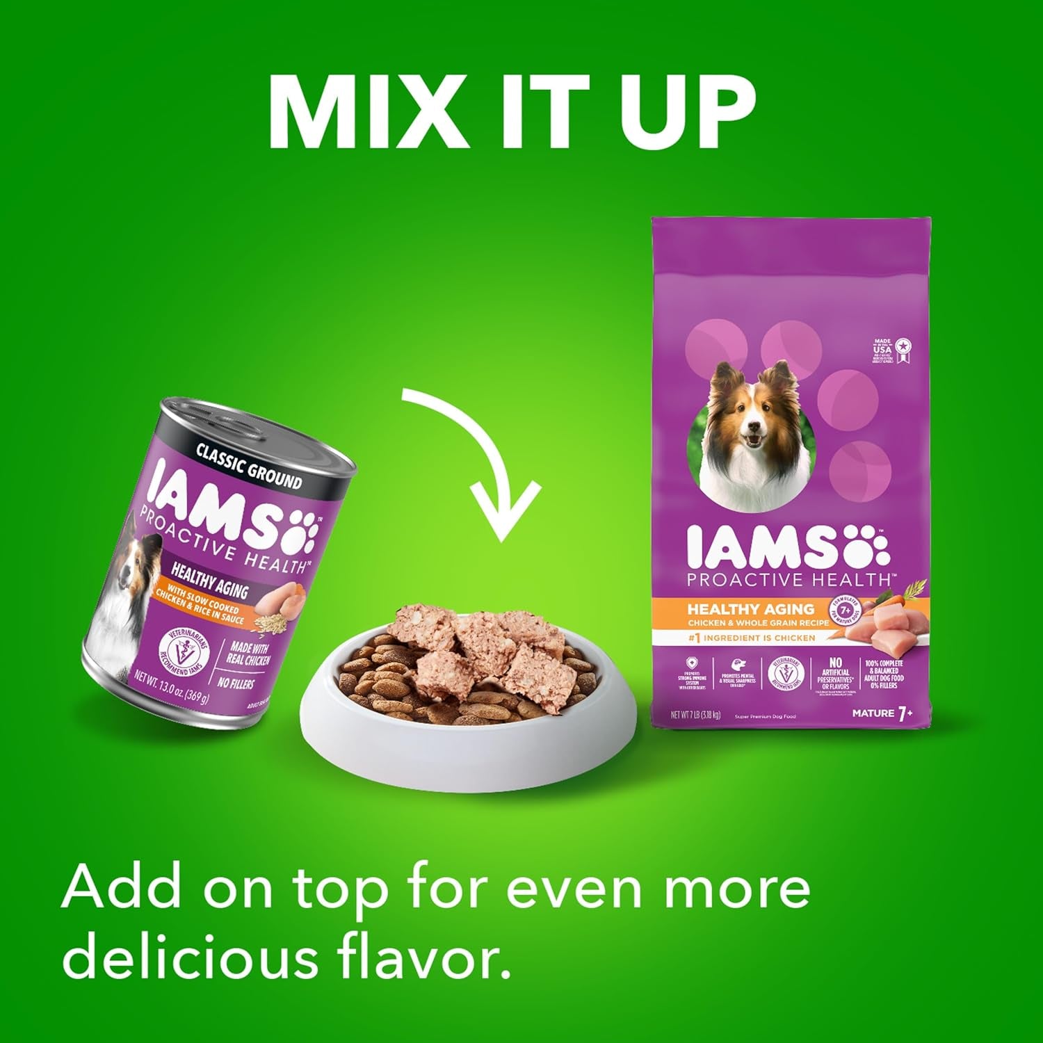 Proactive Health Healthy Aging Wet Dog Food Classic Ground with Slow Cooked Chicken and Rice, 13 Oz. Cans (12 Count, Pack of 1)