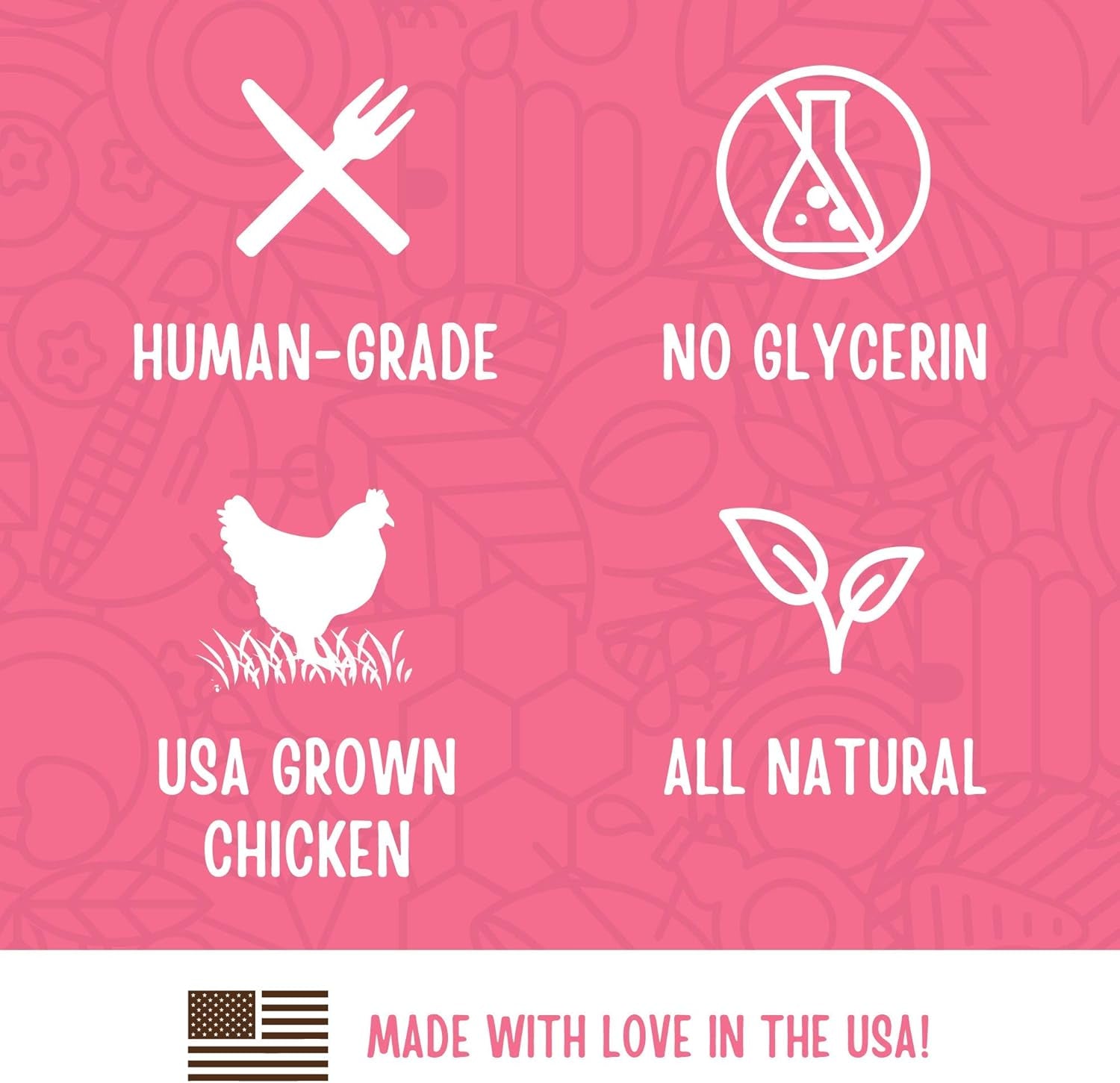 Chicken Strips Healthy All Natural Dog Treats Human Grade Made in USA Grain Free, 1.5 Pound (Pack of 1)