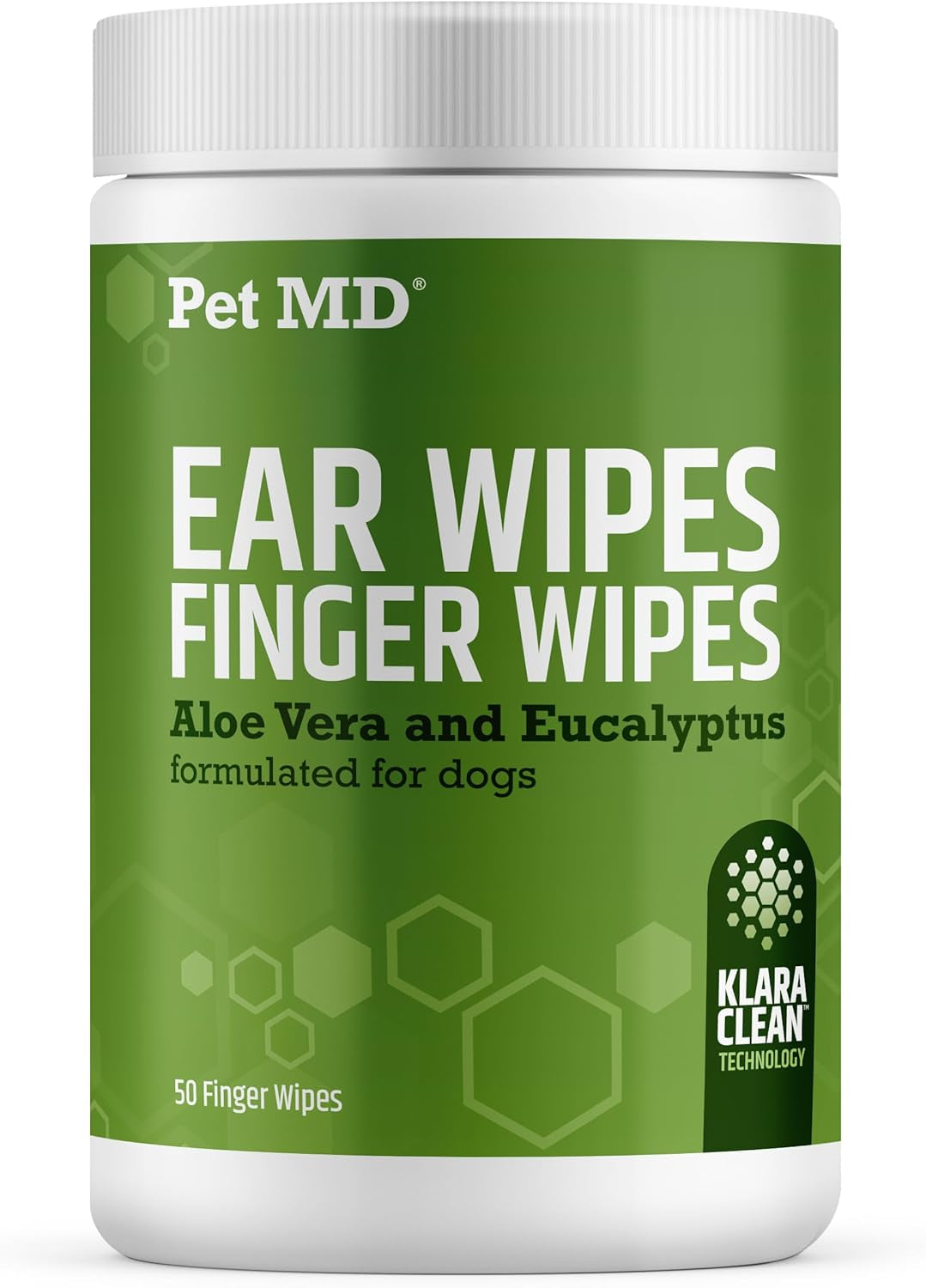 Ear Finger Wipes for Dogs - Extra-Coverage and Large Design - with Eucalyptus and Aloe Vera for Dogs - Pet Ear Cleaning Finger Wipes & Puppy Ear Cleaner - 50Ct