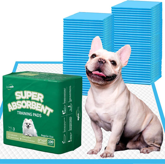 Puppy Pee Pads 22"X23"-100 Count | Dog Pee Training Pads Super Absorbent & Leak-Proof | Disposable Pet Piddle and Potty Pads for Puppies | Dogs | Doggie| Cats | Rabbits