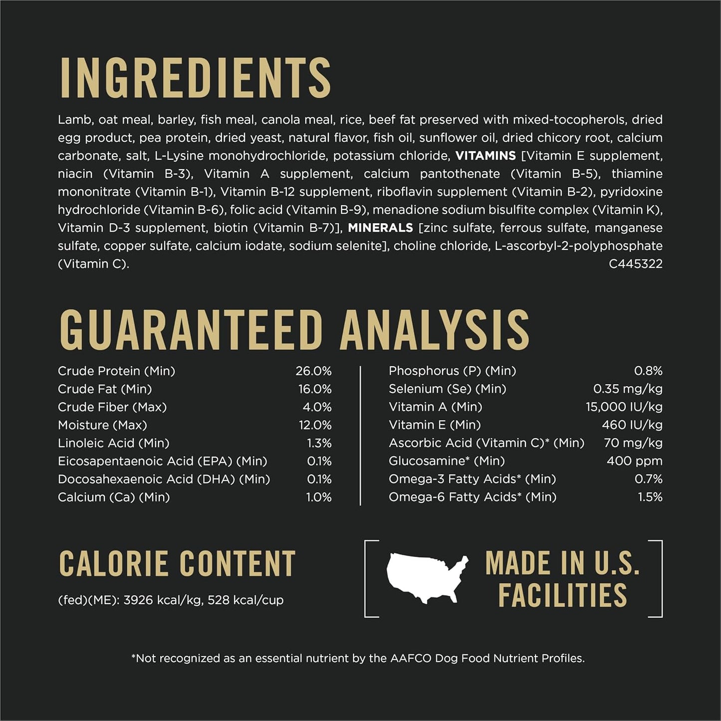 Sensitive Skin and Sensitive Stomach Dog Food Lamb and Oat Meal Formula - 16 Lb. Bag