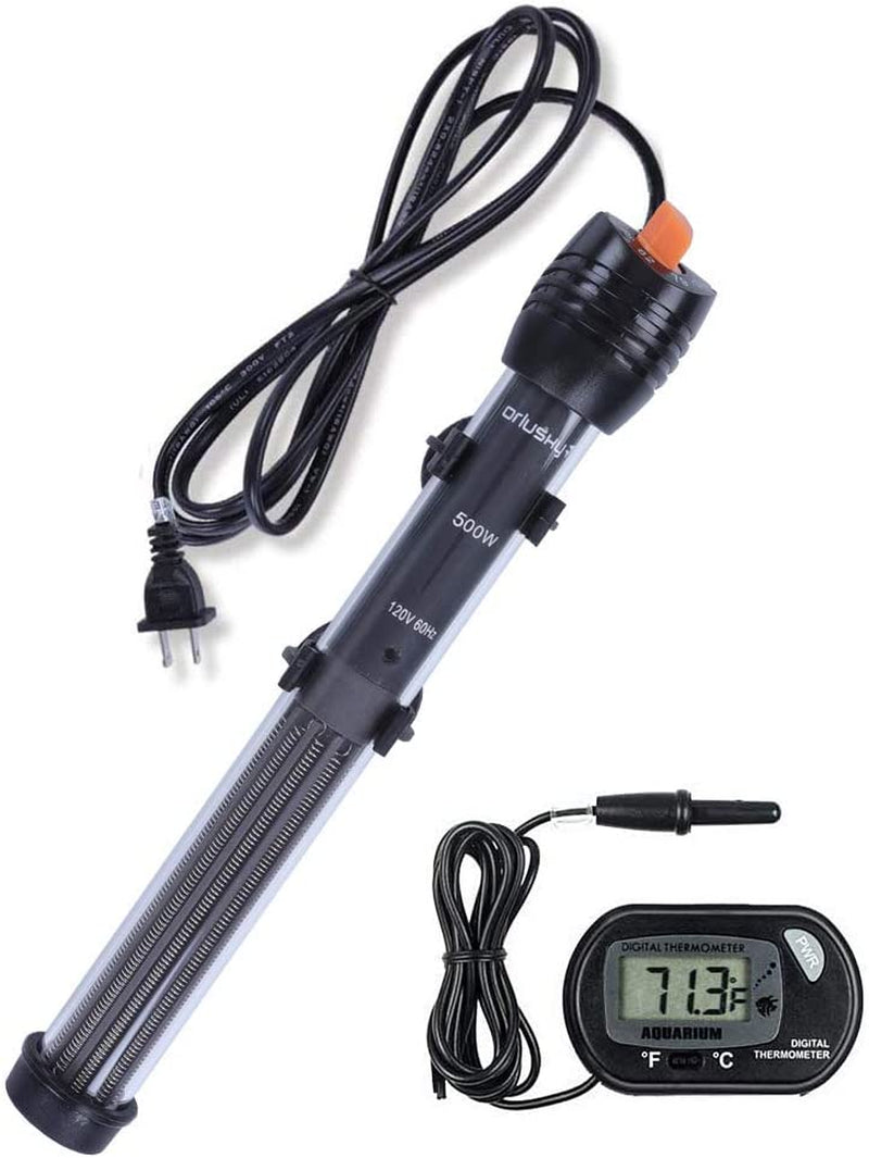 Submersible Aquarium Heater,300W Adjustable Fish Tahk Heater with 2 Suction Cups Free Thermometer Suitable for Marine Saltwater and Freshwater