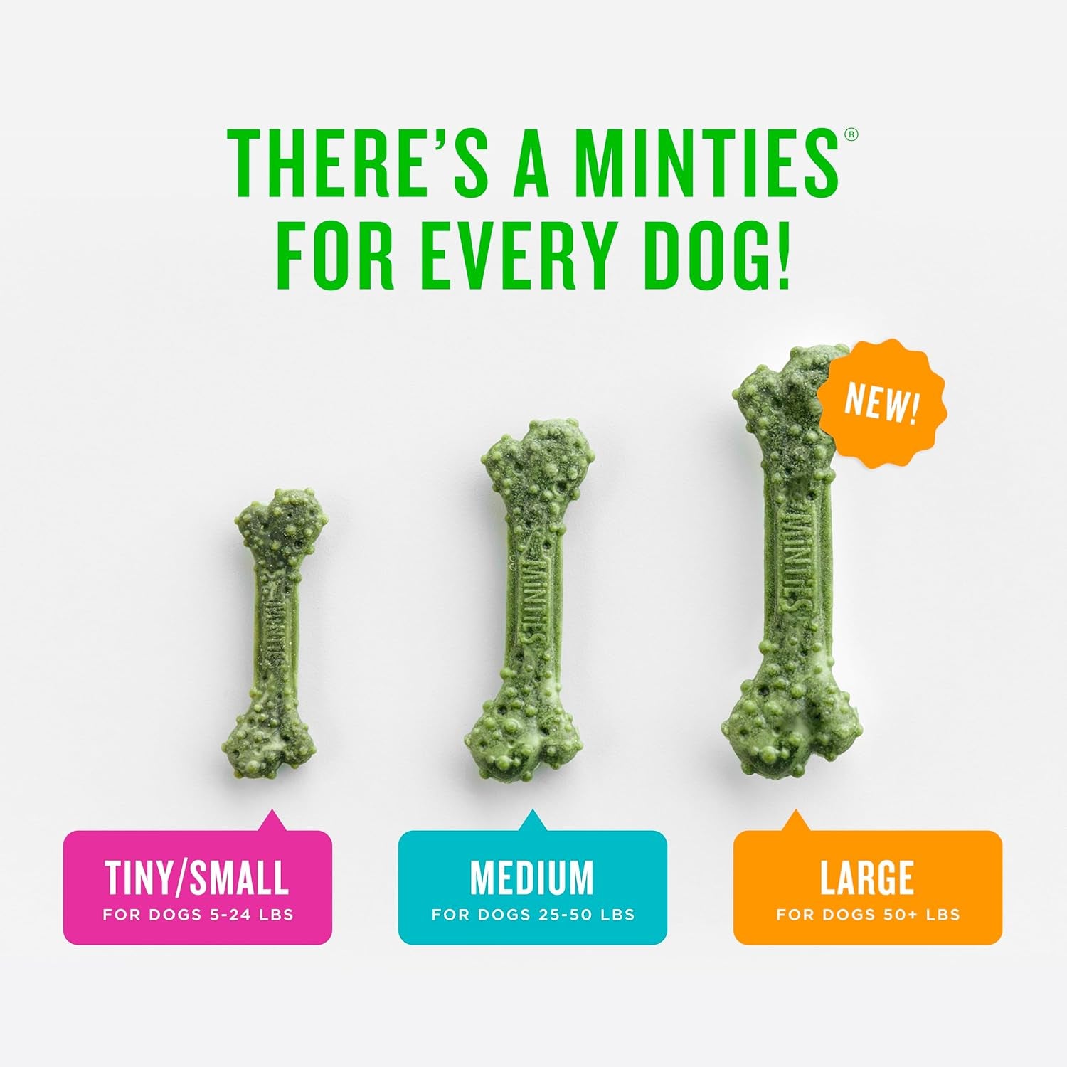 Dental Chews for Dogs, 24 Count, Vet-Recommended Mint-Flavored Treats for Large Dogs over 50 Lbs, Dental Bones Clean Teeth, Fight Bad Breath, and Removes Plaque and Tartar