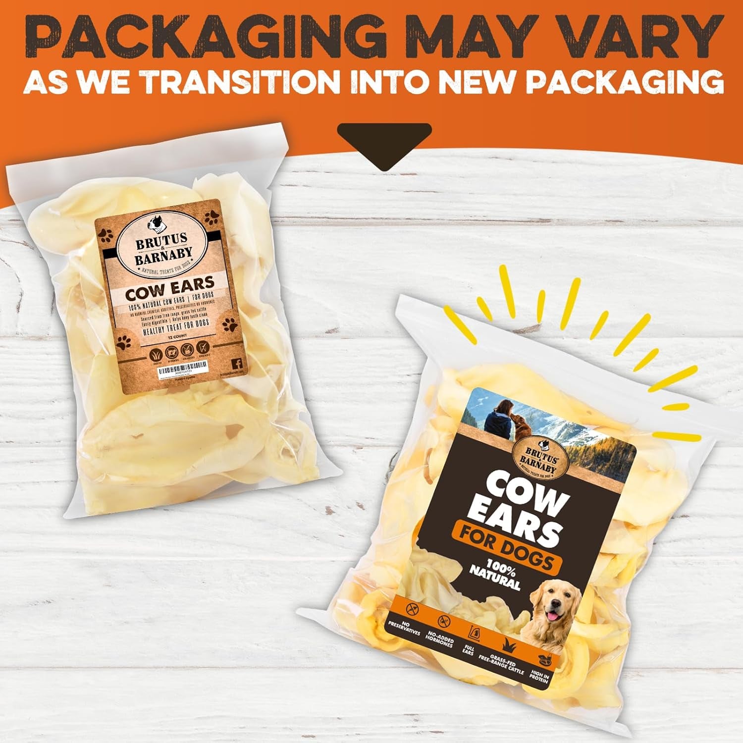 Cow Ears for Dogs – Whole Ears 12 Ct, Thick Cut, Grass-Fed Angus Beef, All-Natural No-Rawhide Dog Treat Alternative