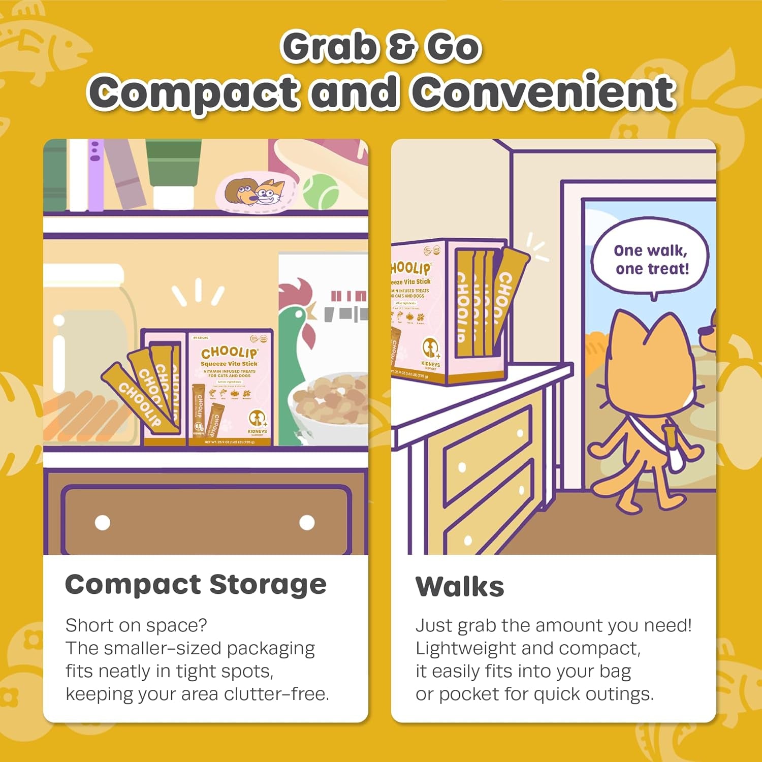 Squeeze Vita Stick Lickable Cat Treats & Dog Puree – 49-Count Kidney Support Tubes, Creamy Puree with Multivitamins for Urinary & Kidney Health, Grain-Free High-Protein Vet-Formulated Treats