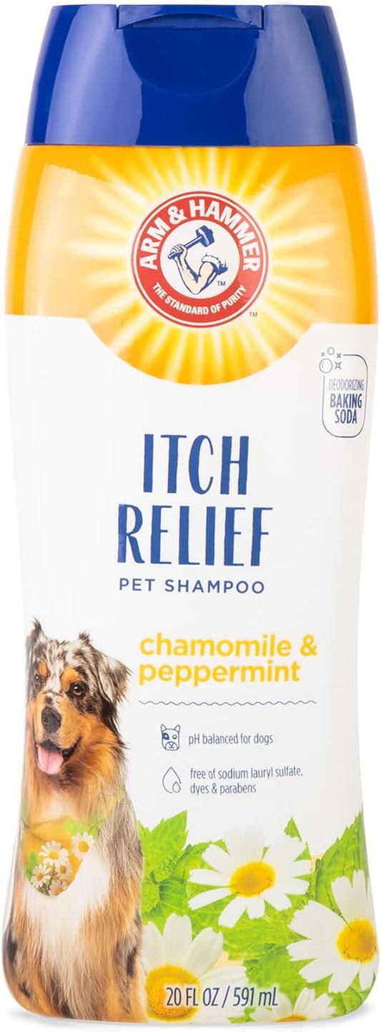 for Pets Itch Relief Shampoo, 20Oz Chamomile and Peppermint Scent | Professional Quality Dog Itch Shampoo, Free of Sodium Lauryl Sulfate & Parabens