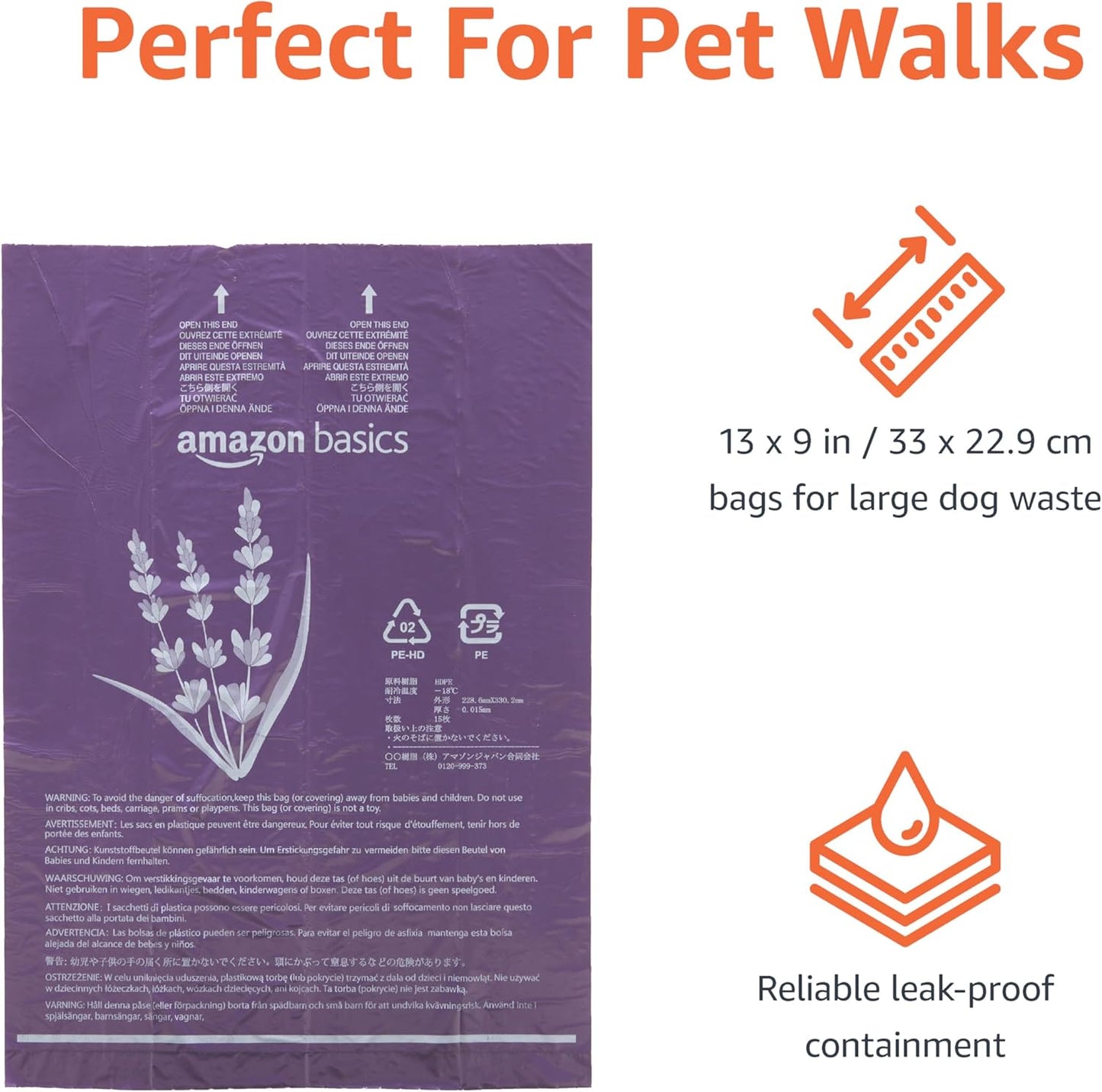 Premium Dog Poop Bags, 600 Count, Enhanced Leakproof, Premium Lavender Scented
