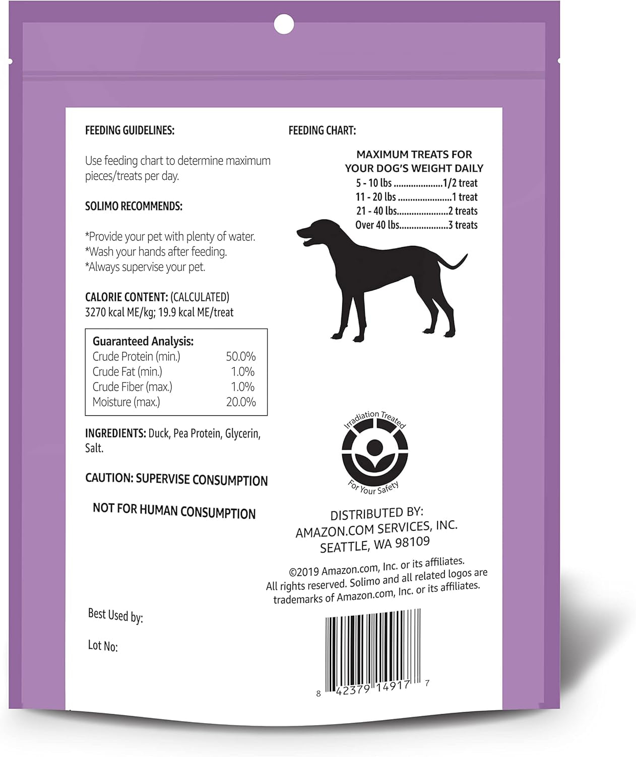 Amazon Brand -  Duck Jerky Dog Treats,2 Pounds
