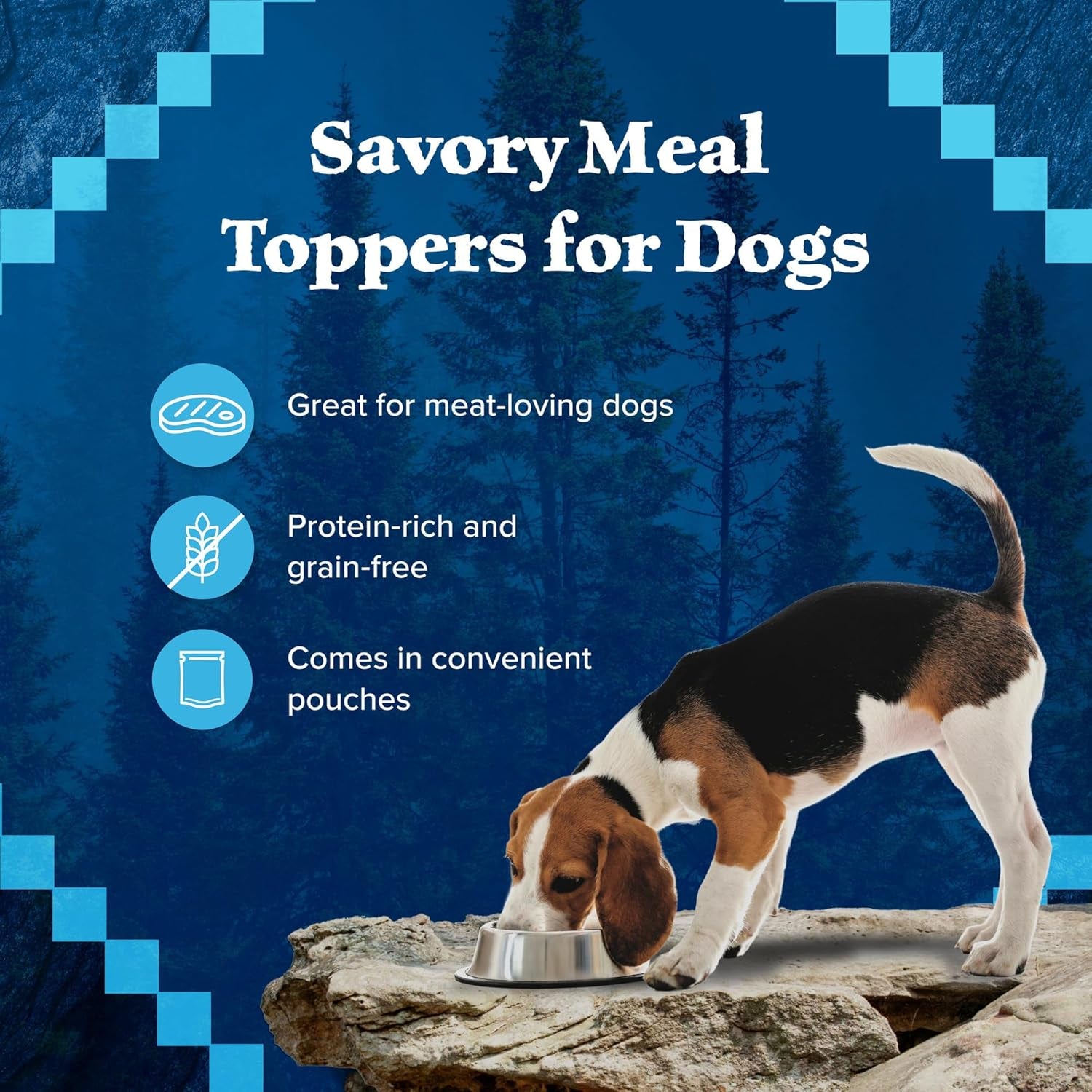 Wilderness Trail Toppers Wild Cuts Wet Dog Food Variety Pack, High-Protein & Grain-Free, Made with Natural Ingredients, Chicken and Beef Flavors, 3-Oz Pouches, (12 Count, 6 of Each)